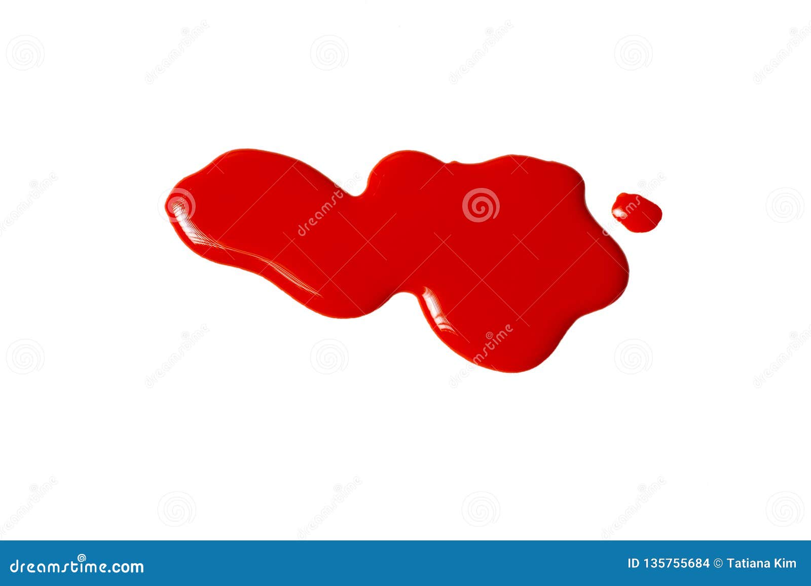 Blots Red Nail Polish Close-up, Isolated On White Background ...