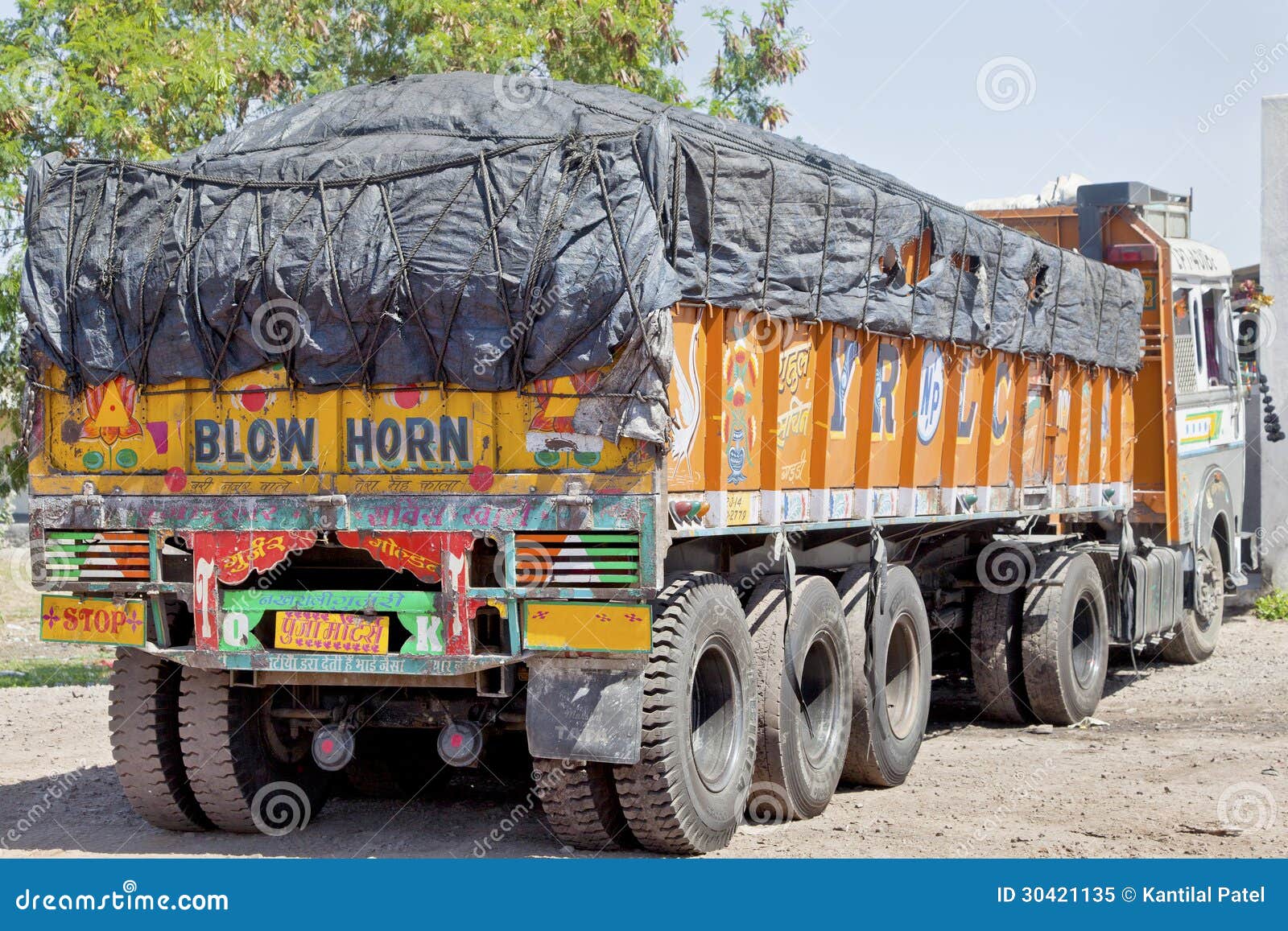 Blow Horn Indian Truck Parked Up Editorial Image  Image: 30421135
