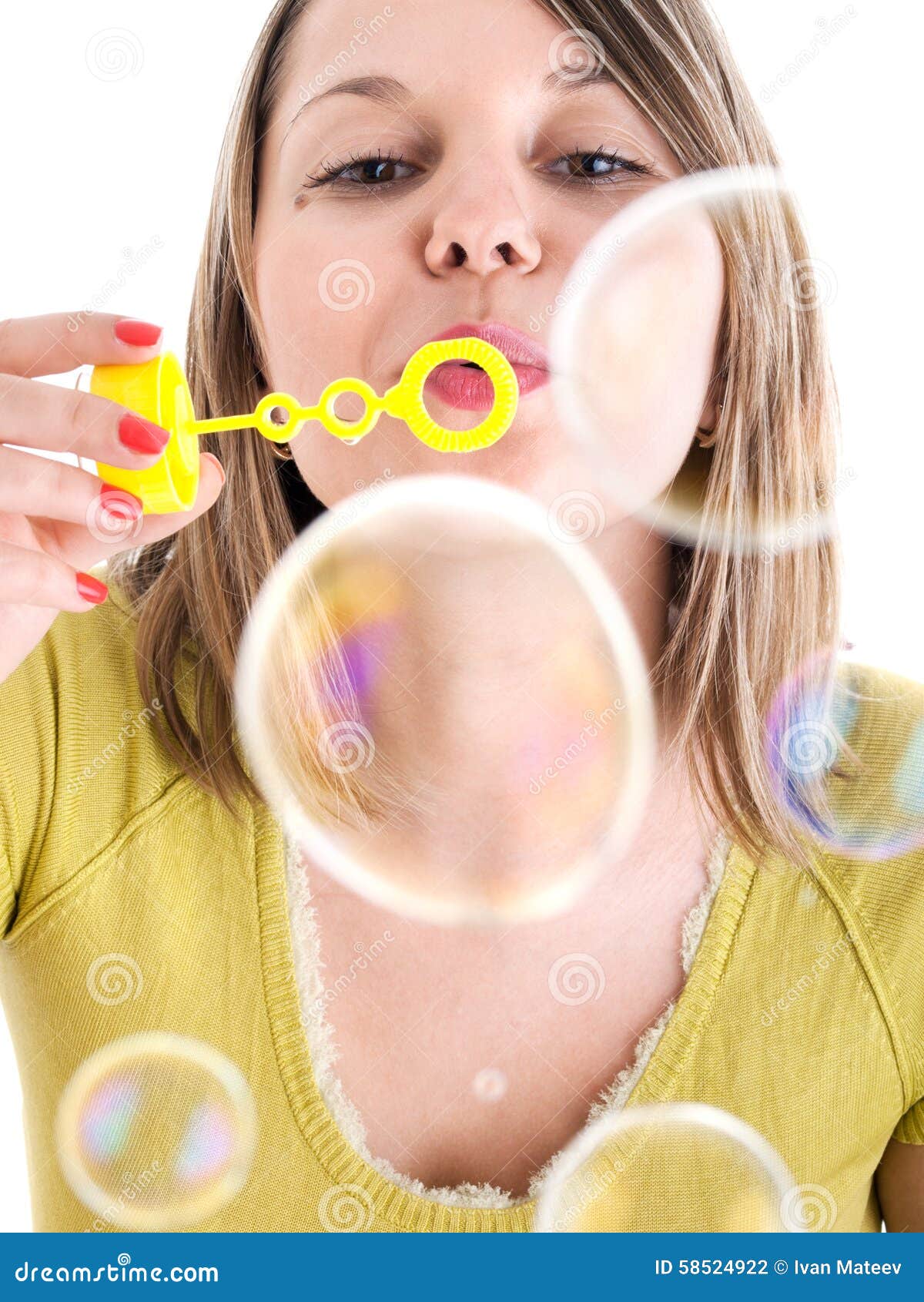 Blowing bubbles stock photo. Image of white, soap, teenage 58524922