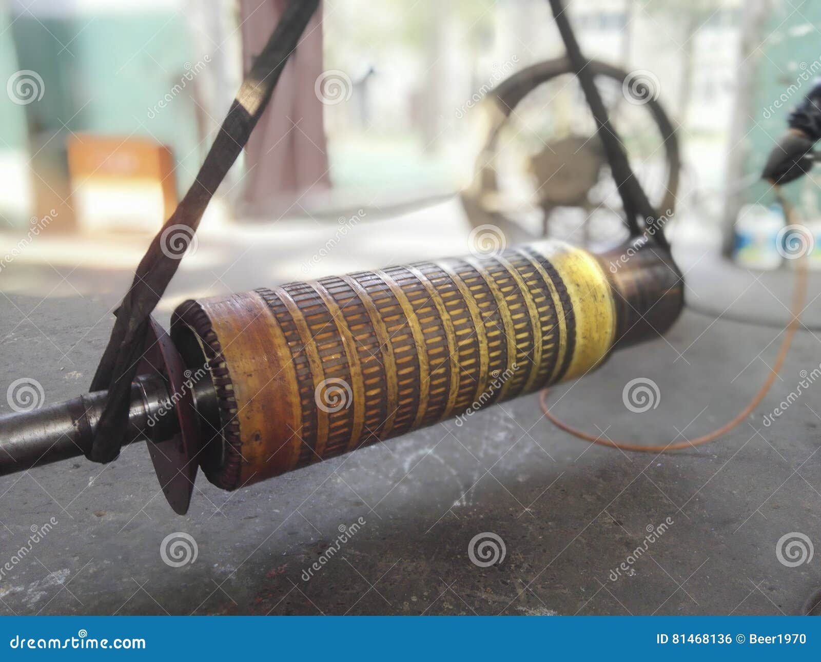 Blowing Clean Dc Motor Rotor Stock Photo Image of hammock