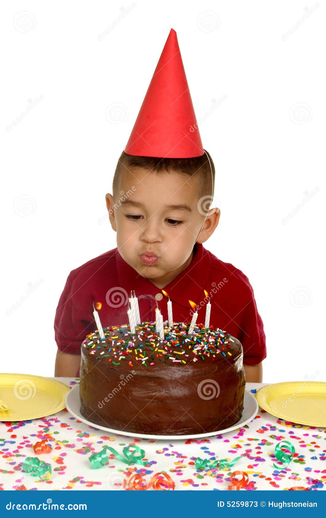 Blowing Out Candles 5 Years Stock Image Image of isolated, celebrate