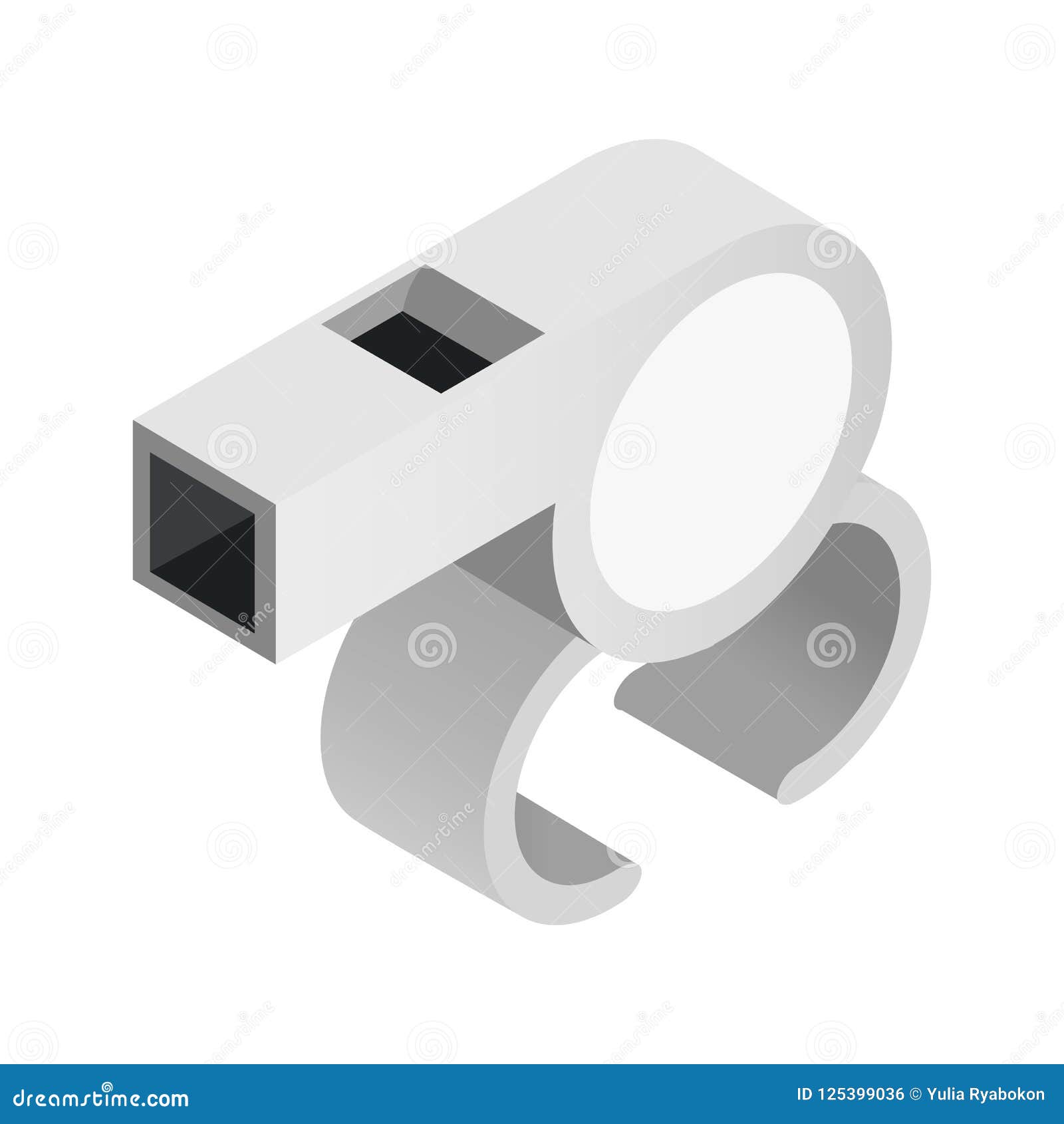 blowing whistle isometric 3d icon