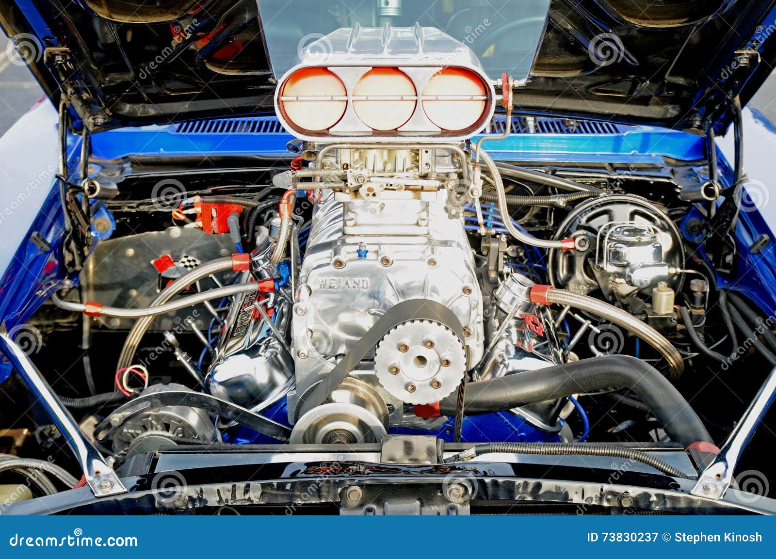 BLown Racing engine editorial photography. Image of blown 73830237