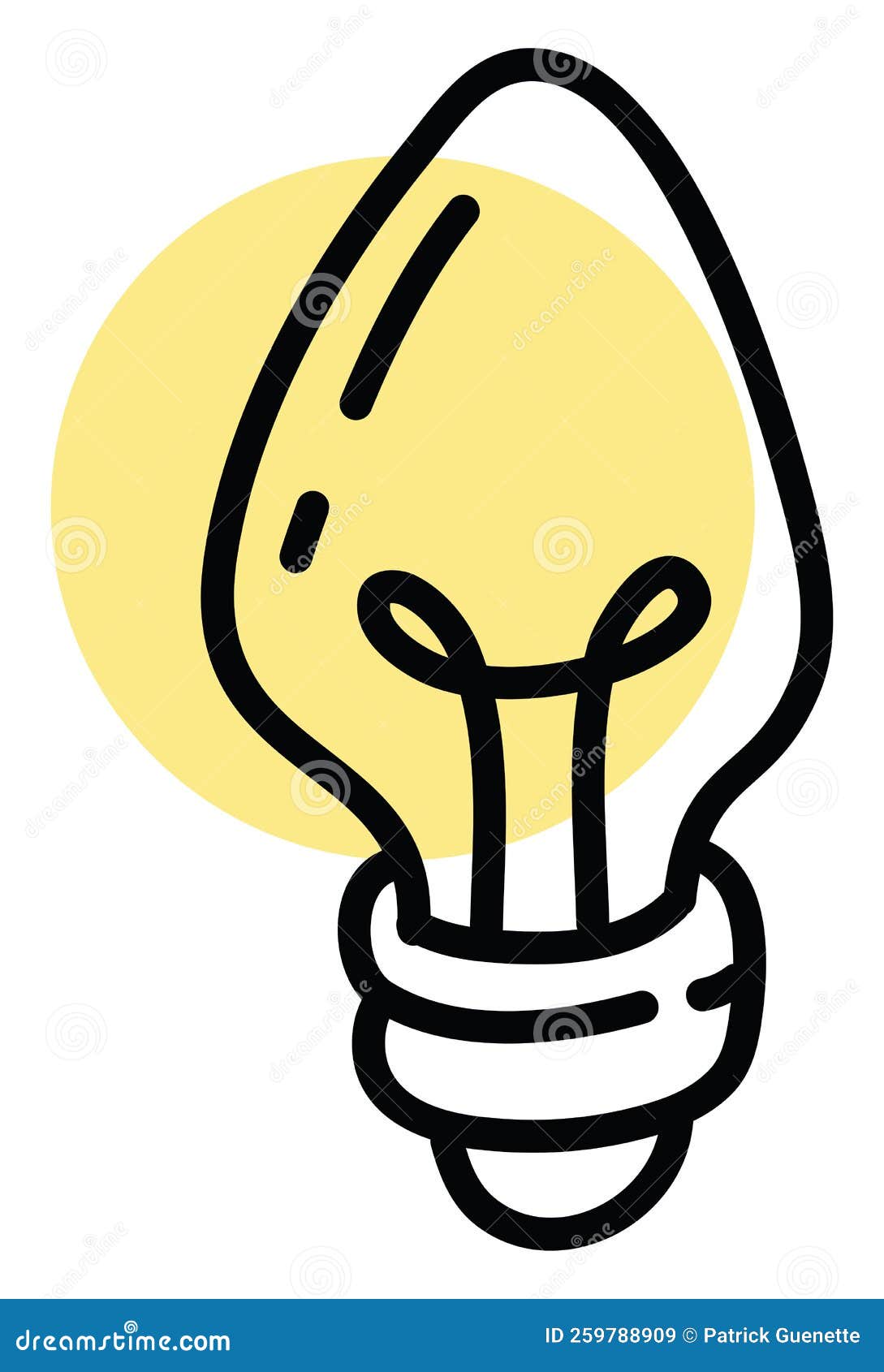 Blown Tubular Light Bulb, Icon Icon Stock Vector Illustration of