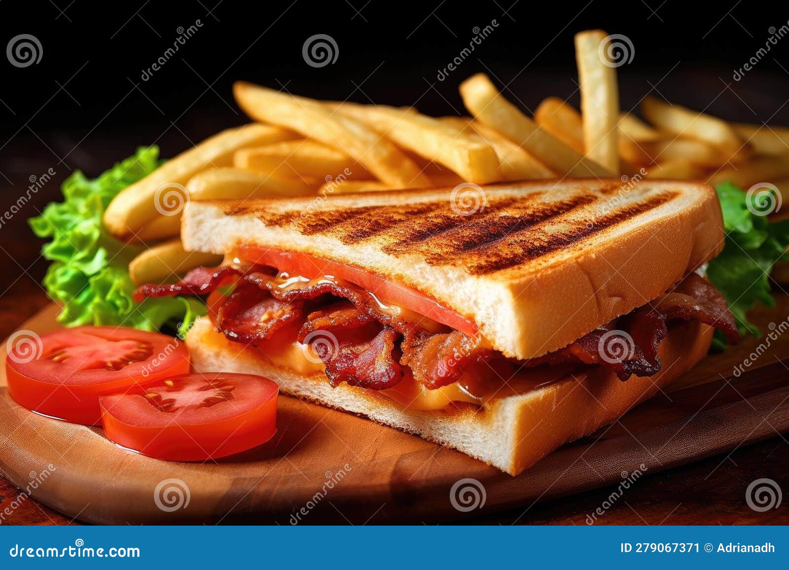 BLT Sandwich. Bacon, Lettuce And Tomato Sandwich. RoyaltyFree Stock