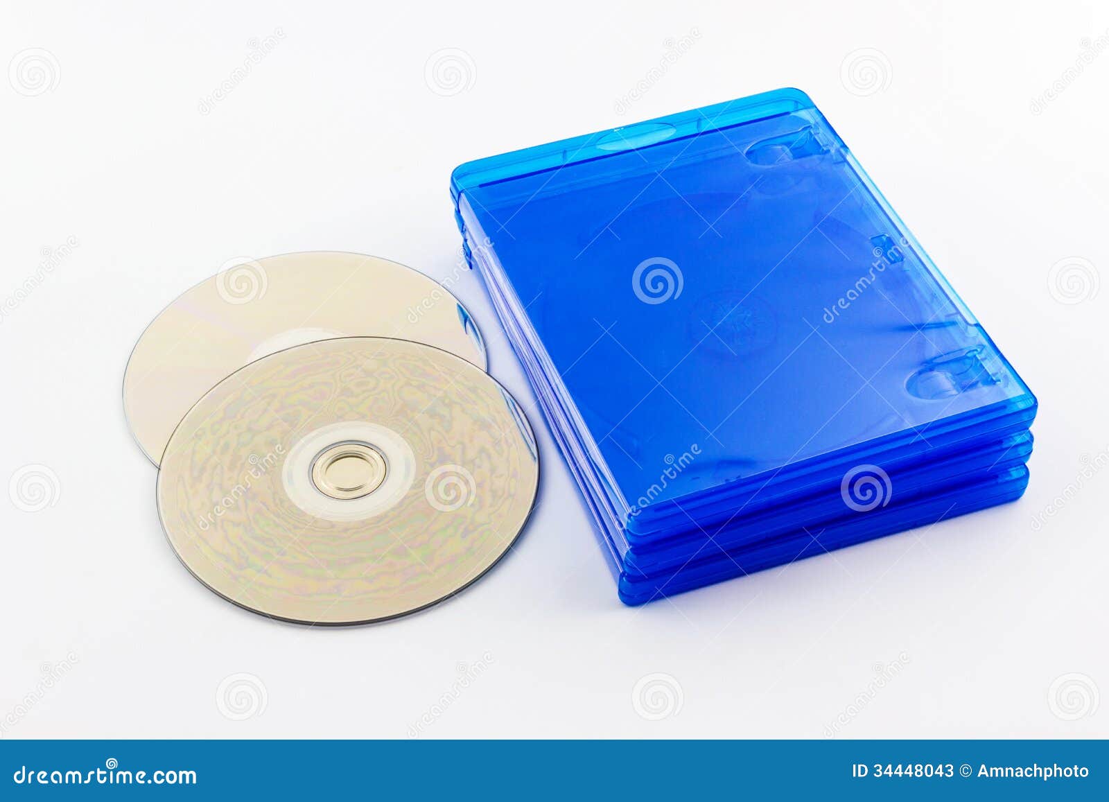 Blu Ray Disc Boxes and Blu Ray Disc. Stock Image - Image of bluray