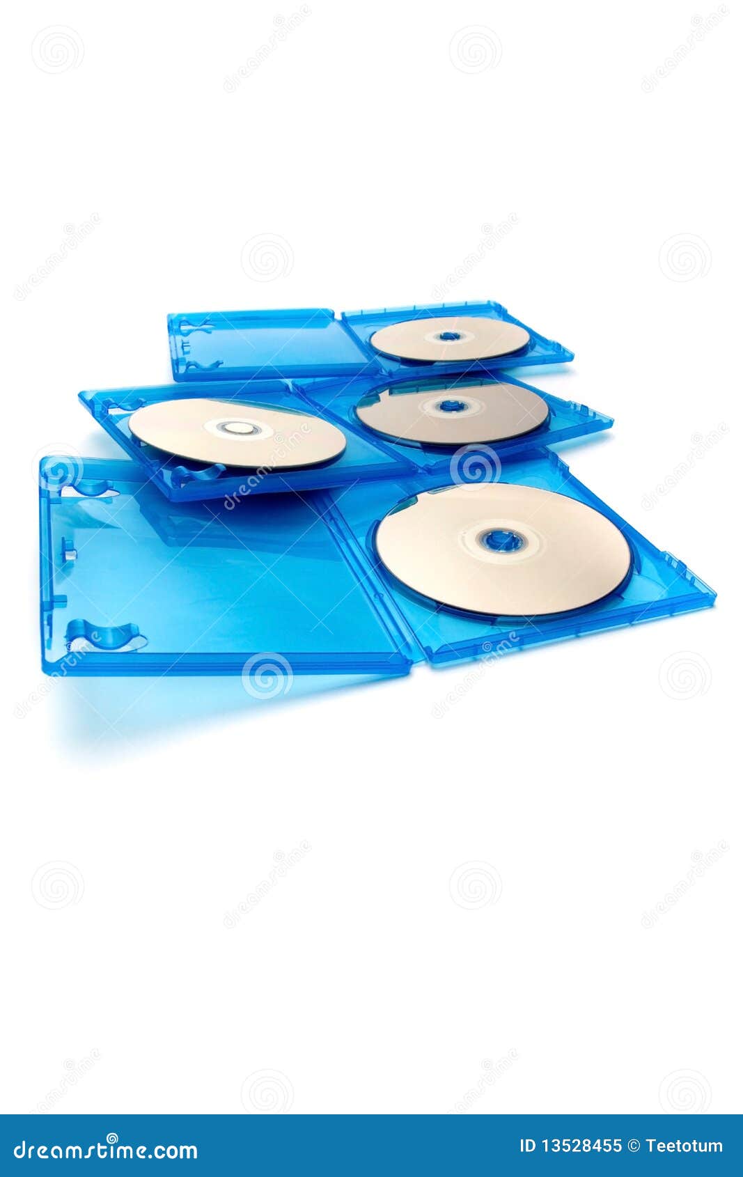 blu ray discs  on white