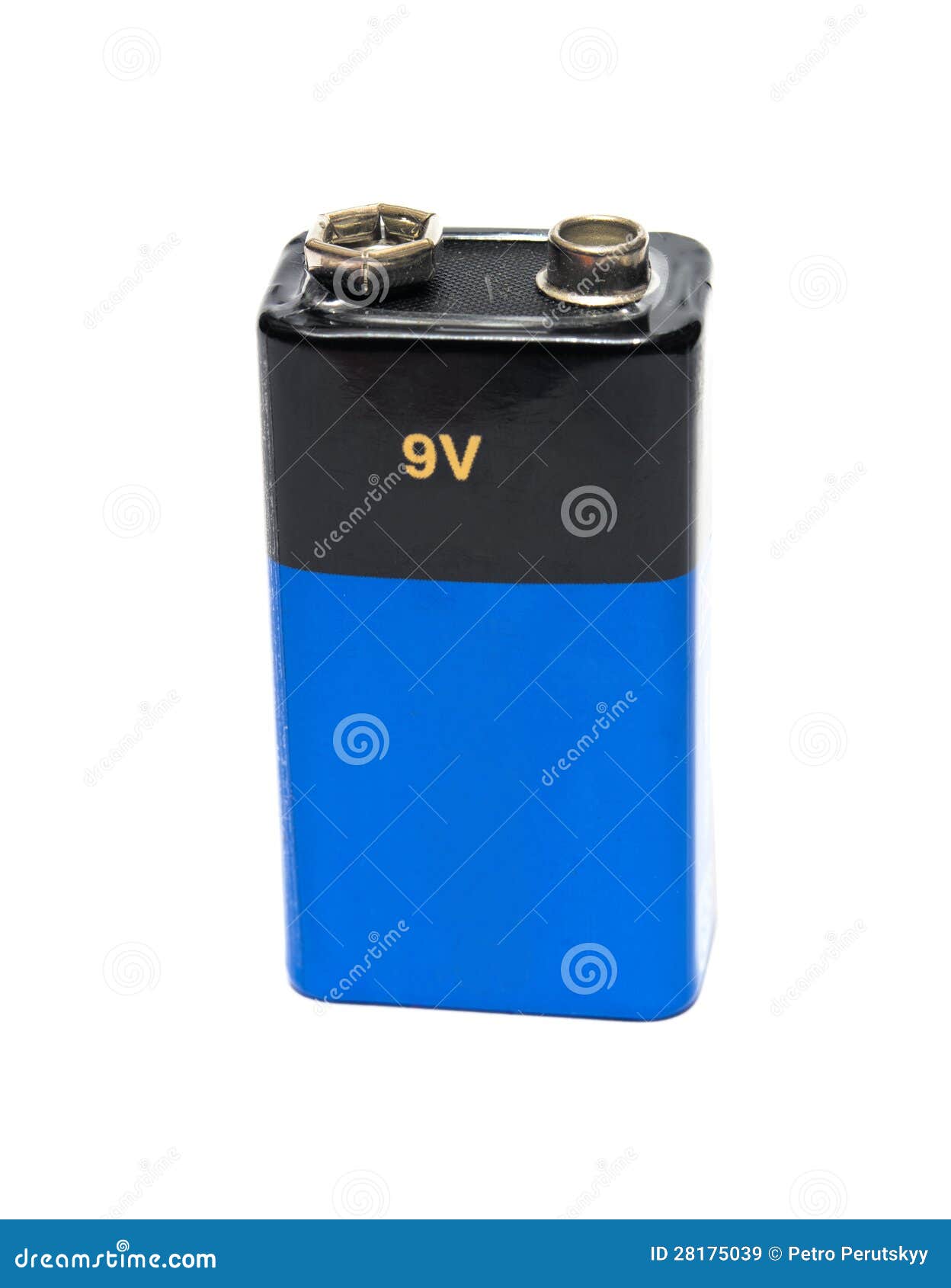 Blue 9v battery stock image. Image of ecology, pole, environment 28175039