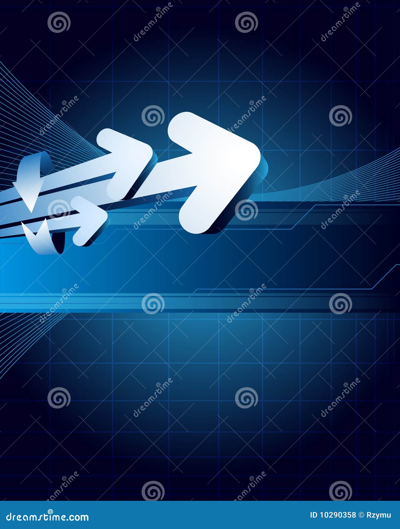 Blue Abstract Background with Arrows Stock Vector - Illustration of ...