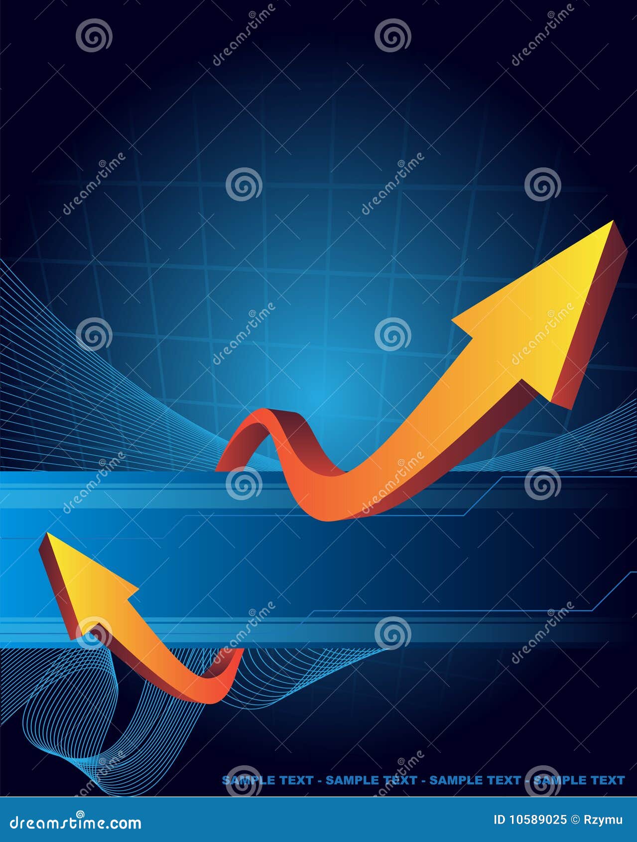 Blue Abstract Background with Arrows Stock Vector - Illustration of ...