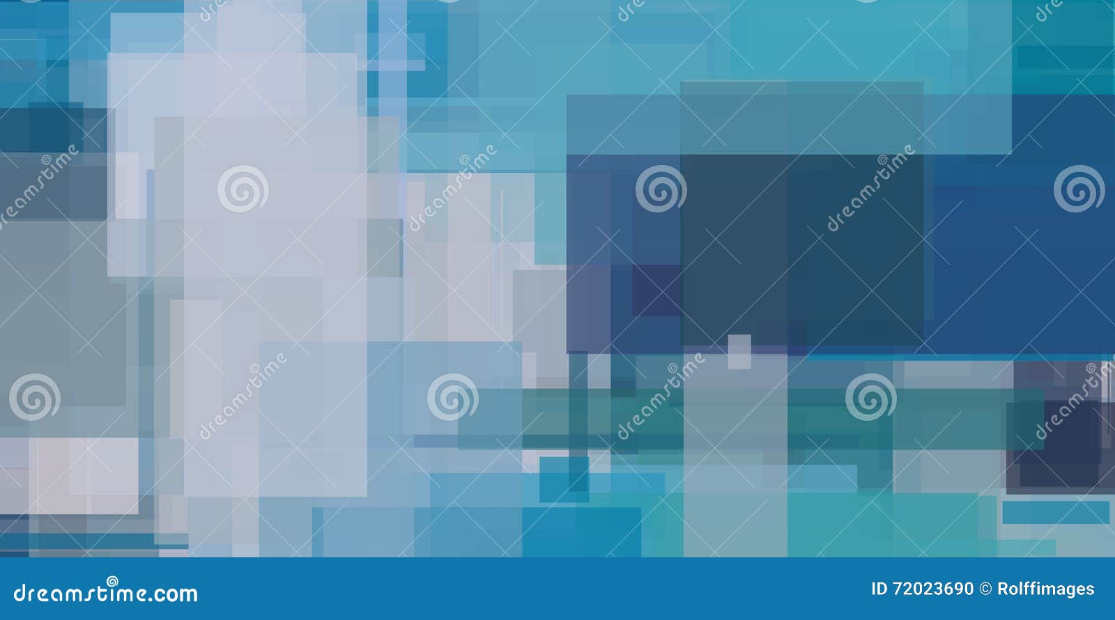 Blue Abstract Geometric Painting Stock Illustration Illustration of