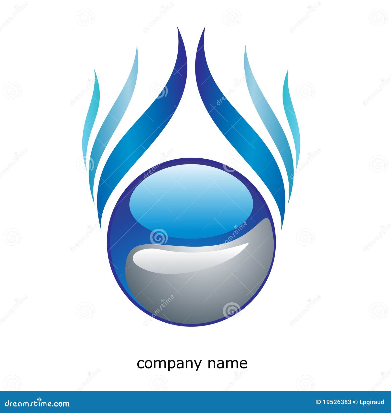 Blue abstract logo stock illustration. Illustration of icon 19526383