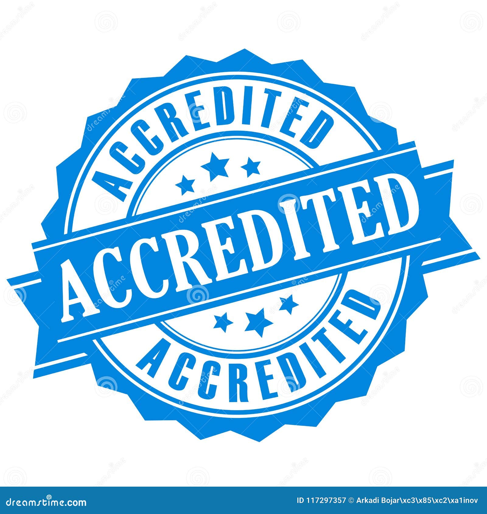 Accredited vector icon stock vector. Illustration of background 117297357