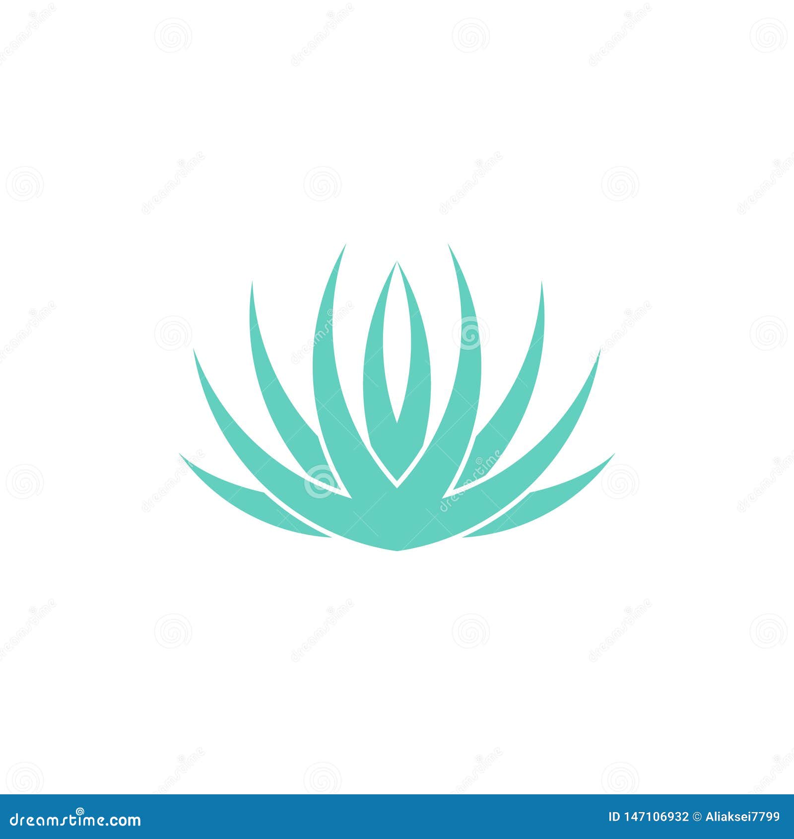 Blue agave stock vector. Illustration of herbal, fresh - 147106932