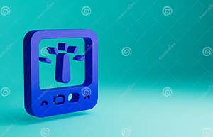 Blue Ampere Meter Multimeter Voltmeter Icon Isolated On Blue Blue Ampere Meter Multimeter Voltmeter Icon Isolated On Blue