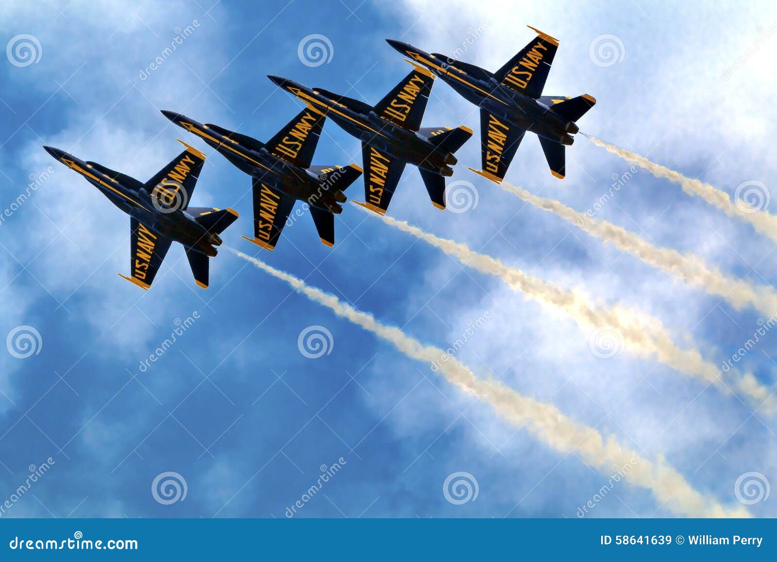 Blue Angels Close Up and in Formation Seattle Washington Editorial