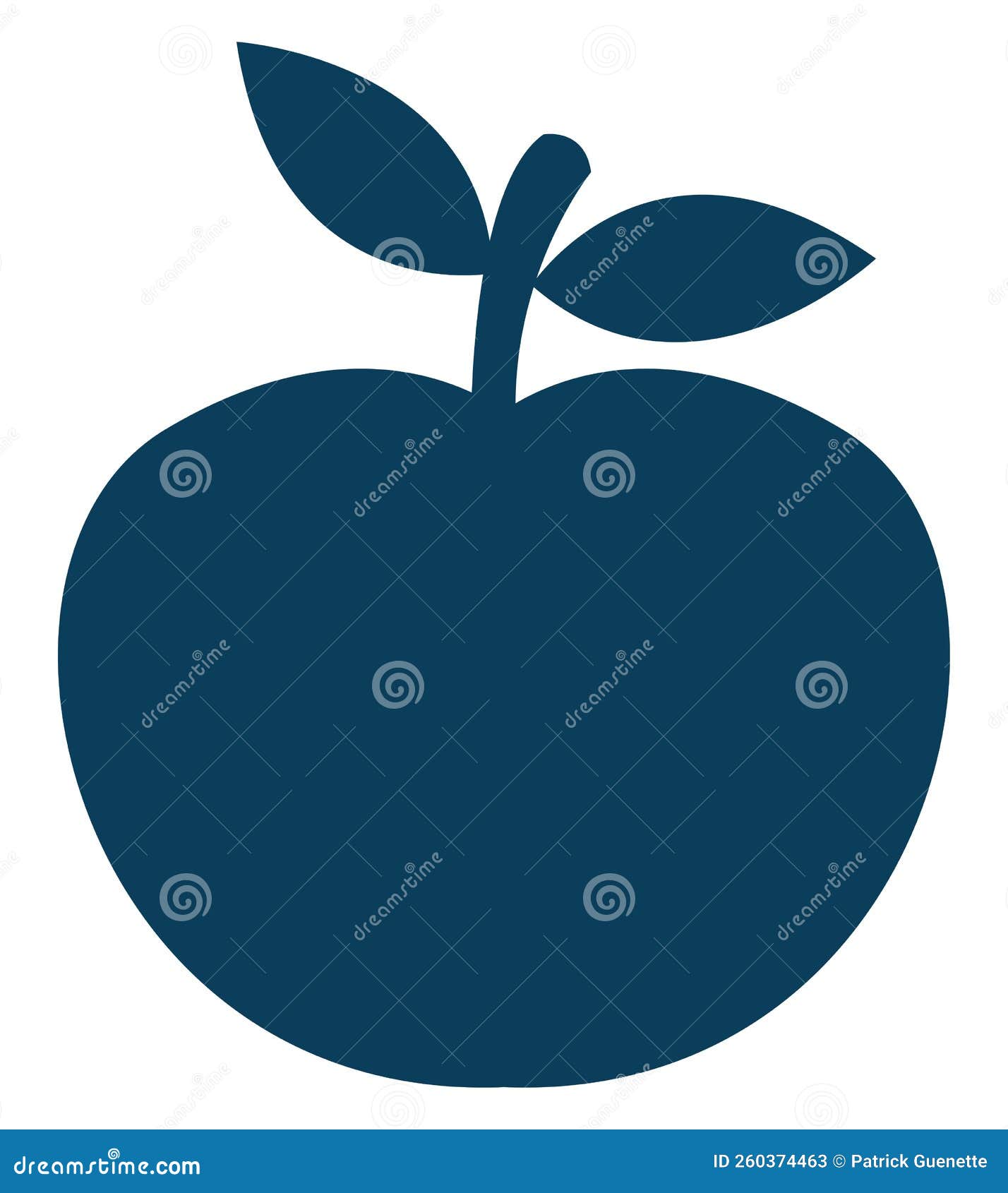 Blue apple, icon stock vector. Illustration of soda 260374463