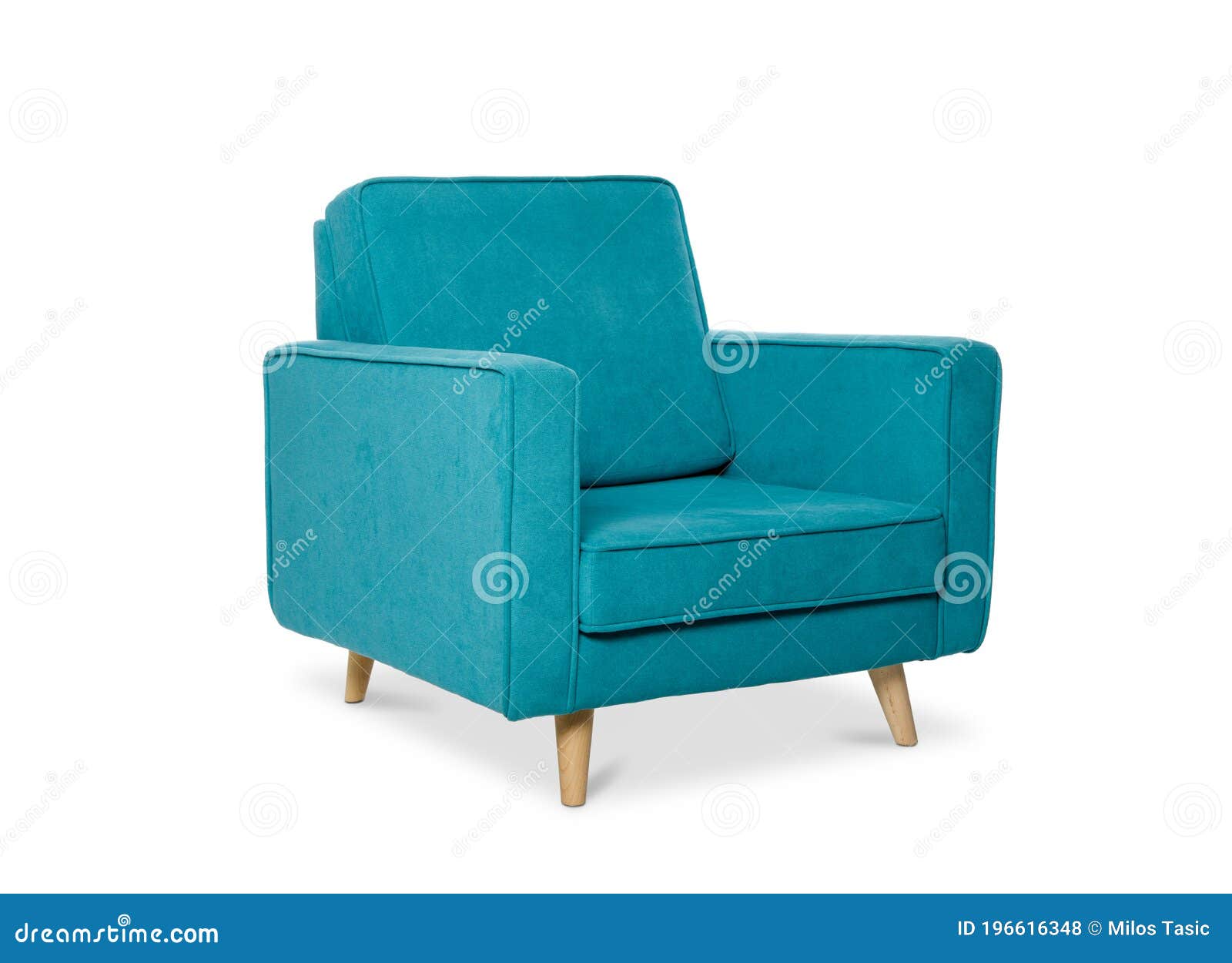 Blue Armchair Isolated on a White Stock Photo Image of cozy, interior
