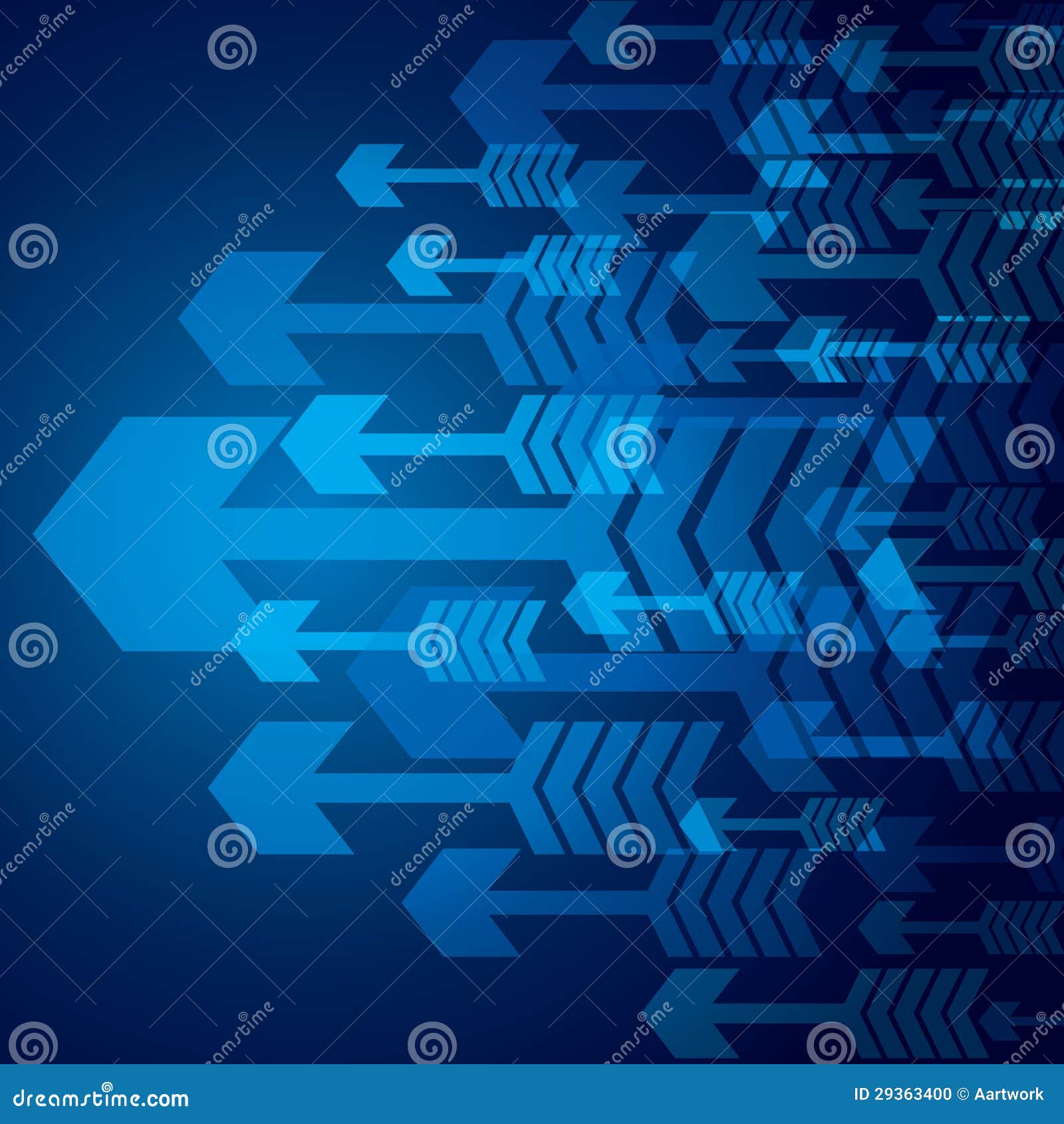 Blue arrow background stock vector. Illustration of modern - 29363400