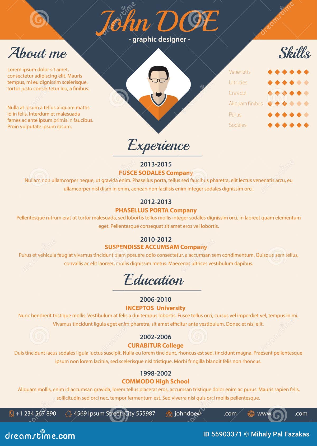 Blue Arrow Cv Resume Curriculum Vitae Template Stock Blue Arrow Cv Resume Curriculum Vitae Template Stock