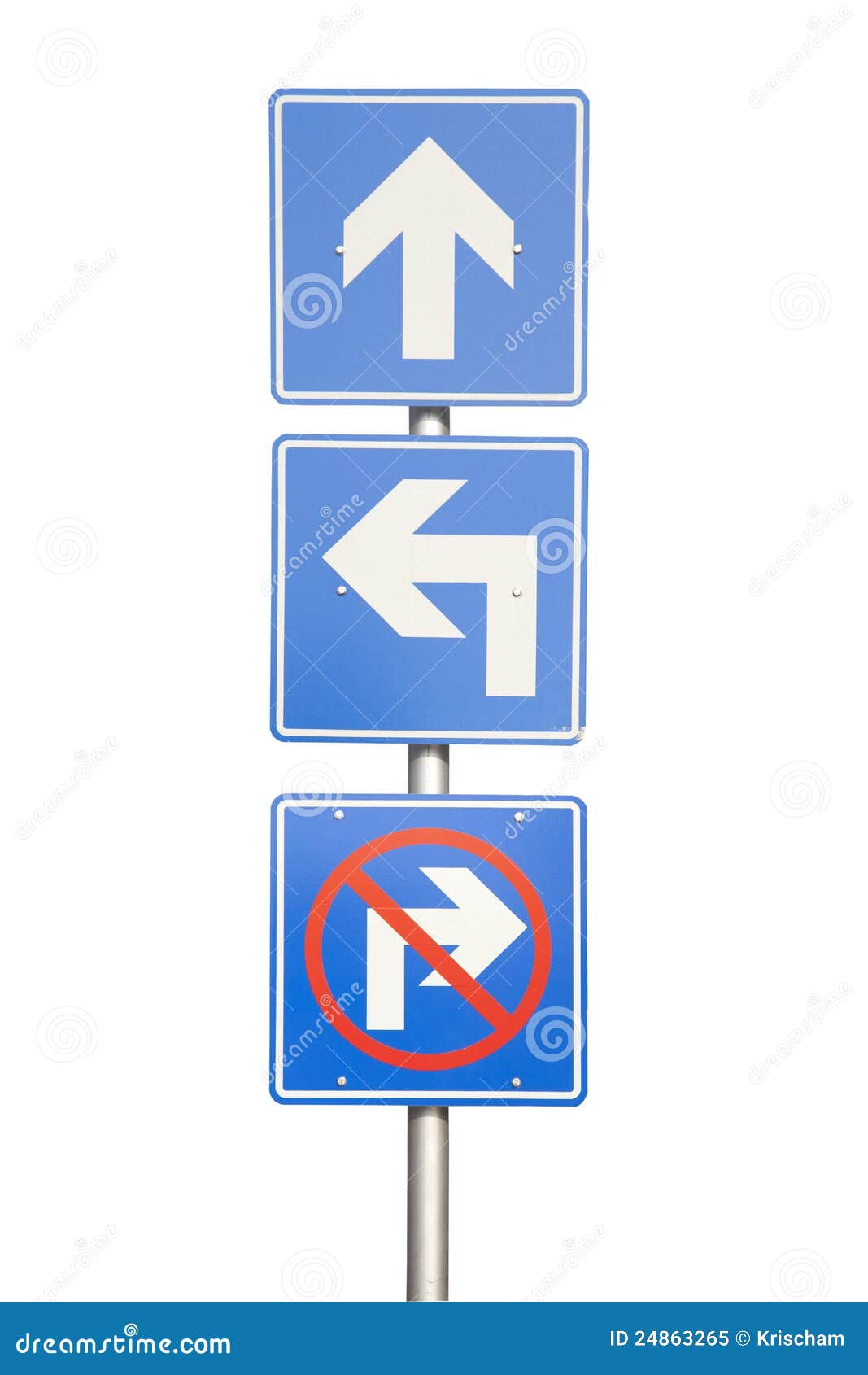 Blue arrow road sign stock image. Image of sign, color 24863265