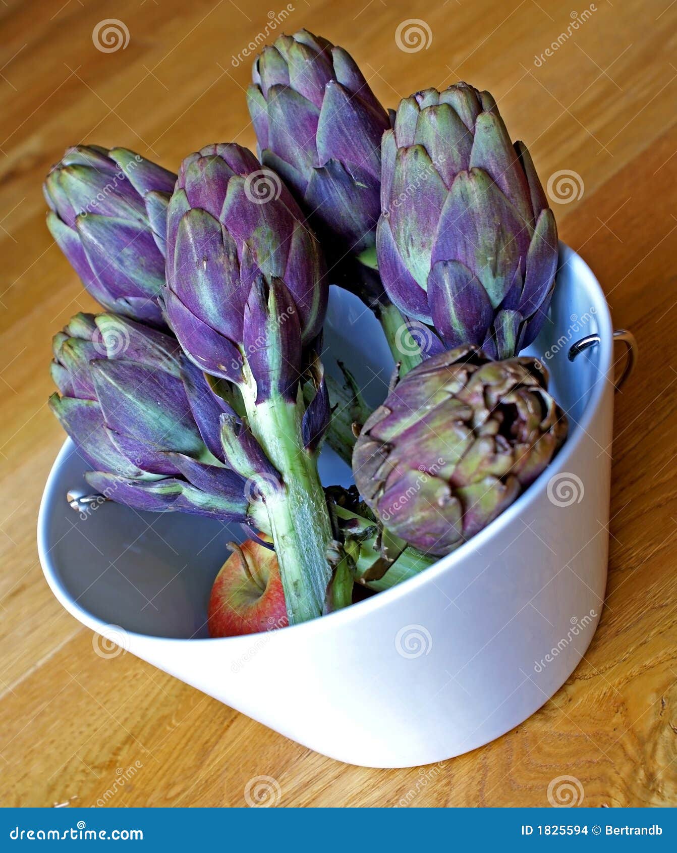 Blue artichoke (and apple) stock photo. Image of greens 1825594