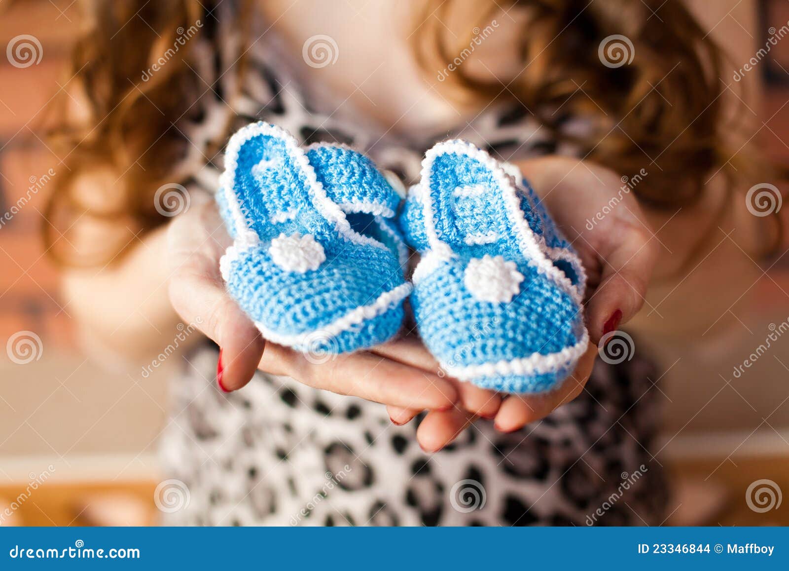 Blue baby booties stock photo. Image of fluffy, people 23346844