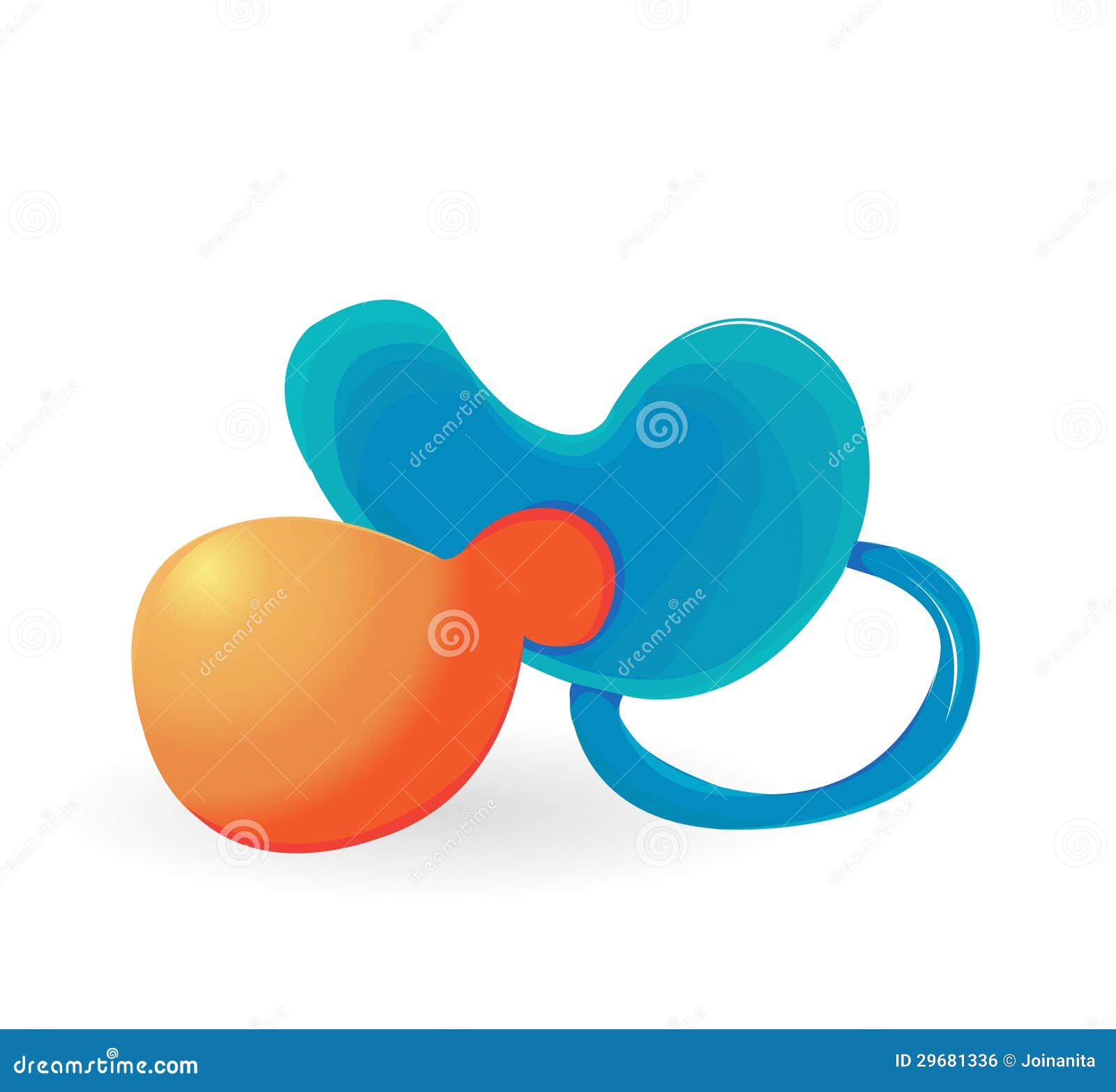 Blue baby dummy stock vector. Illustration of newborn 29681336