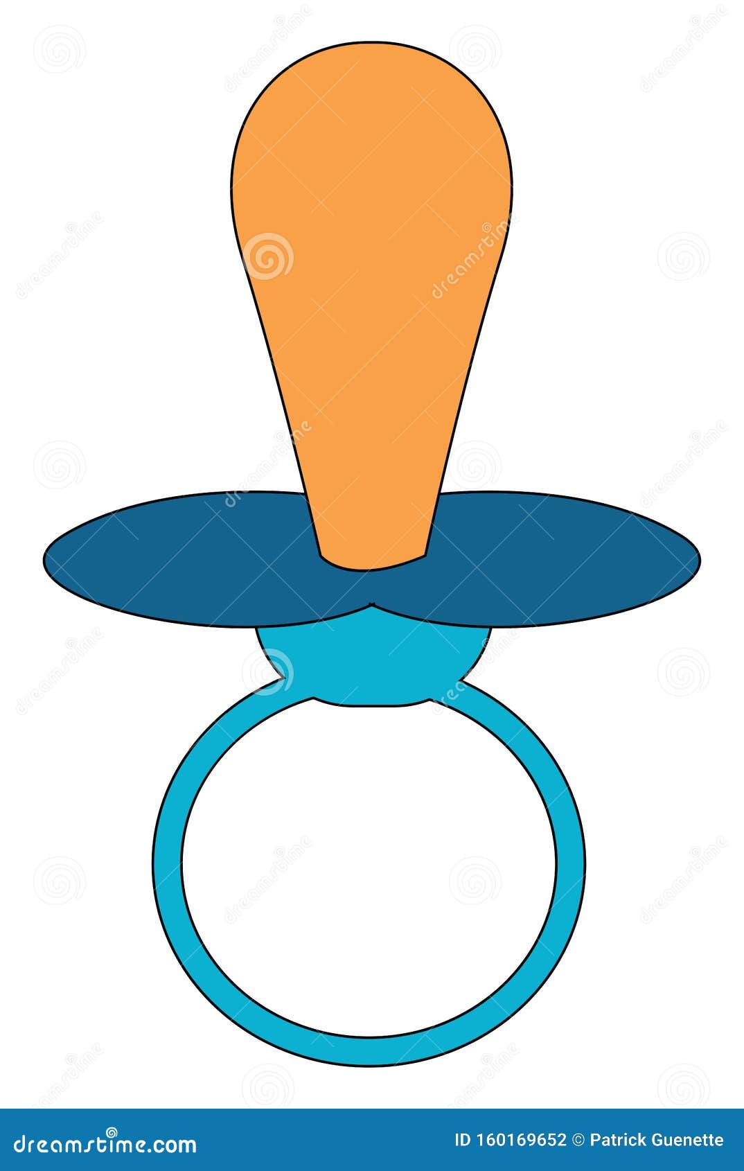 Blue Baby Nipple, Illustration, Vector Stock Vector Illustration of