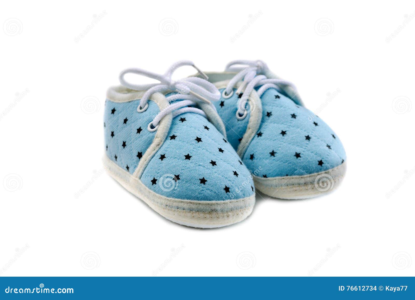 Blue baby shoes. stock photo. Image of beauty, footwear 76612734