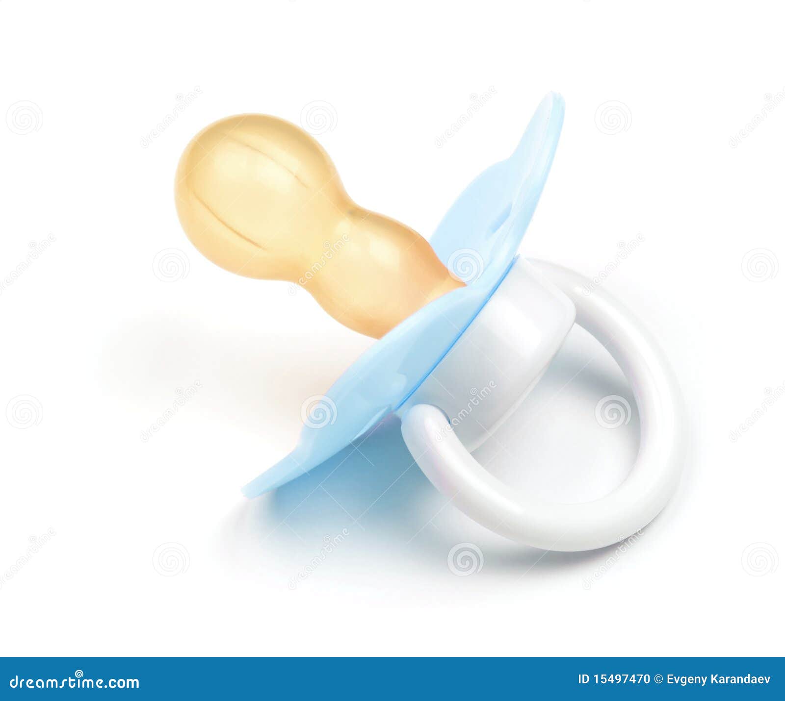 Blue Baby Silicone Pacifier Stock Photo Image of single, infant 15497470