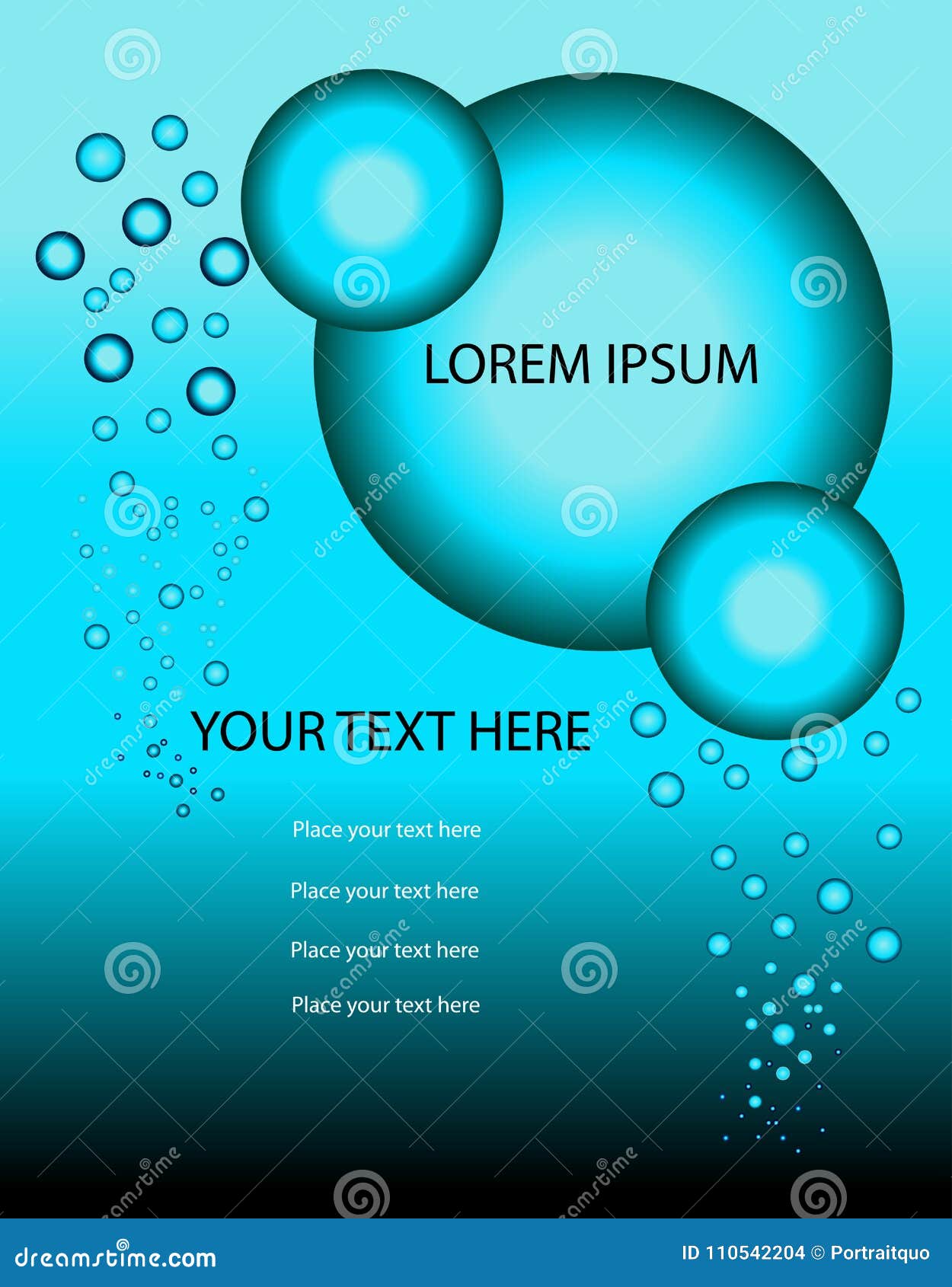 Blue background for flyer stock vector. Illustration of leaflet 110542204