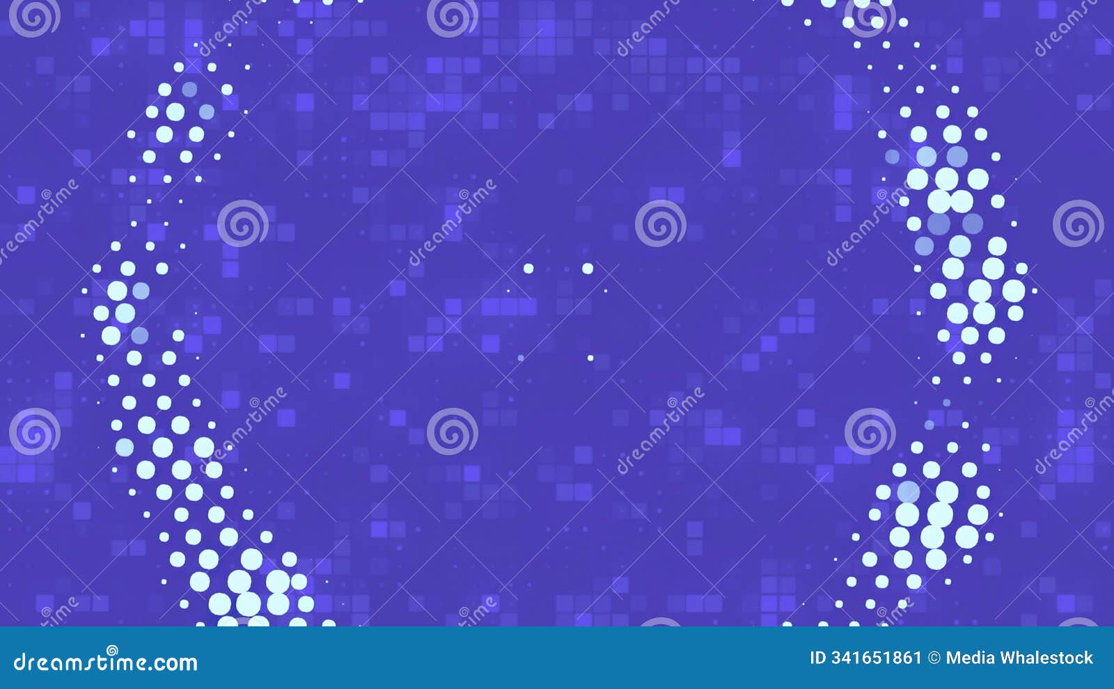 blue background.motion.bright white circles in animation that create patterns and oscillate.