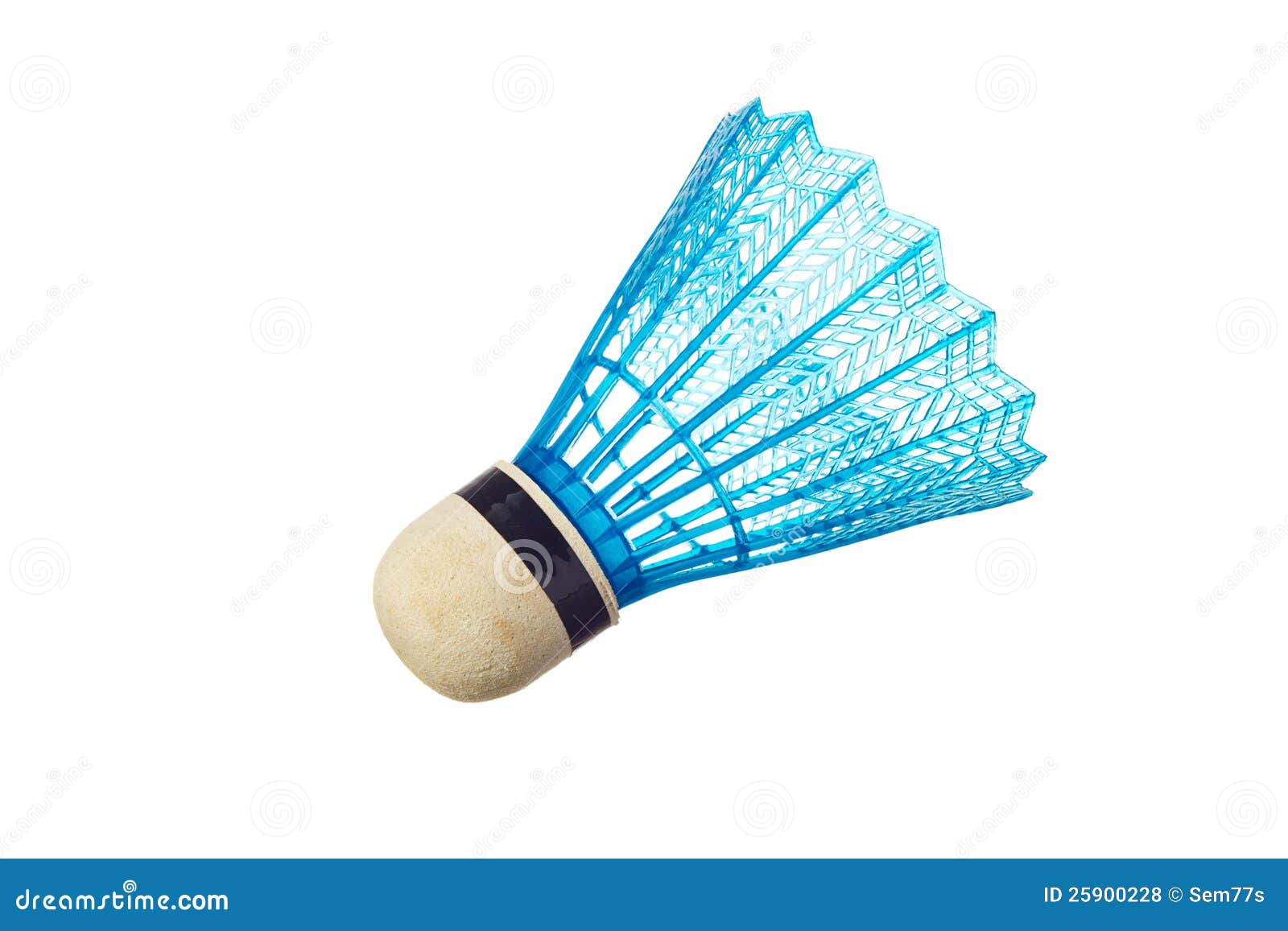 Blue badminton shuttlecock stock photo. Image of white 25900228