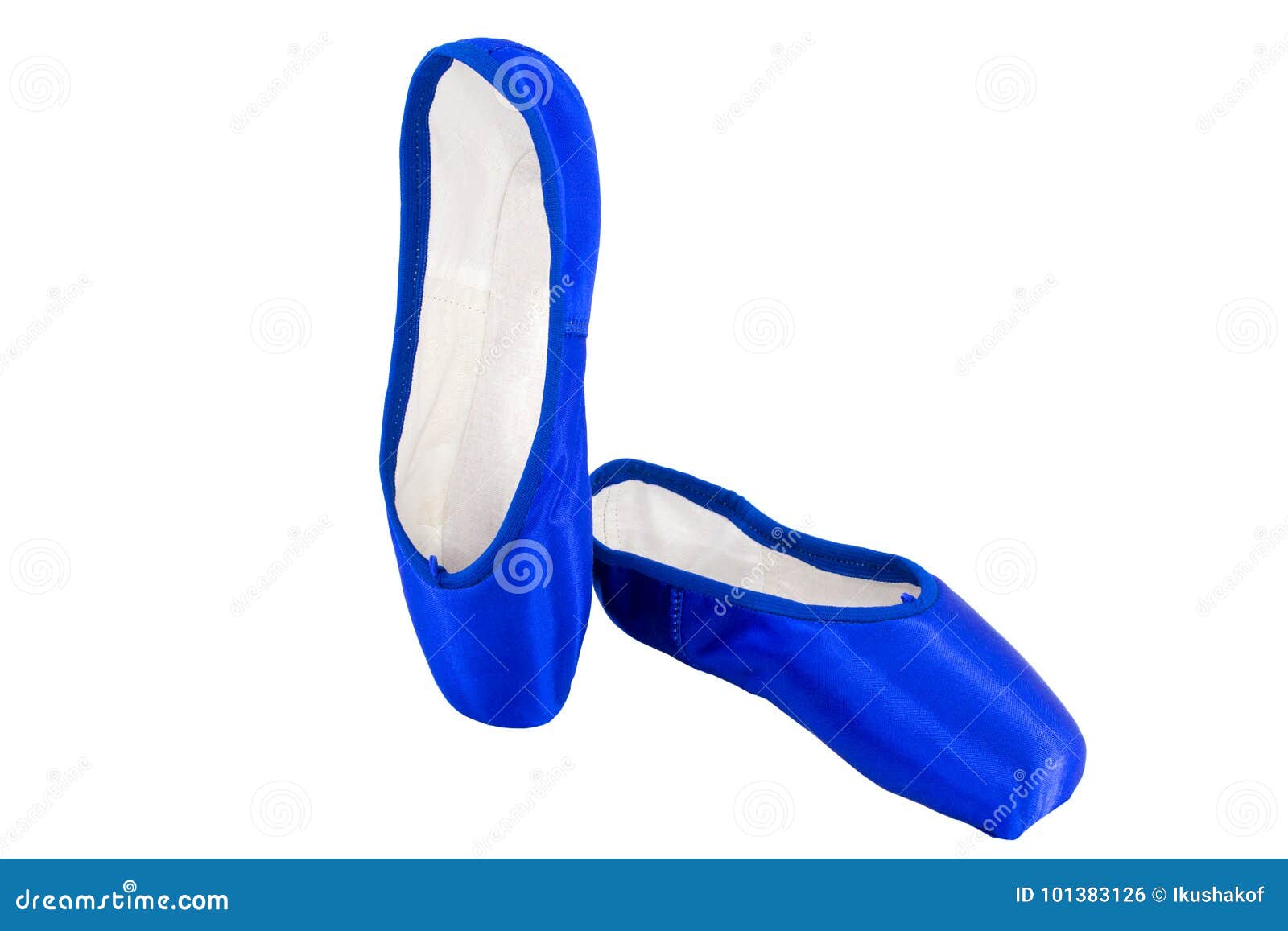 Blue Ballet Pointe on White Background Stock Photo Image of dress