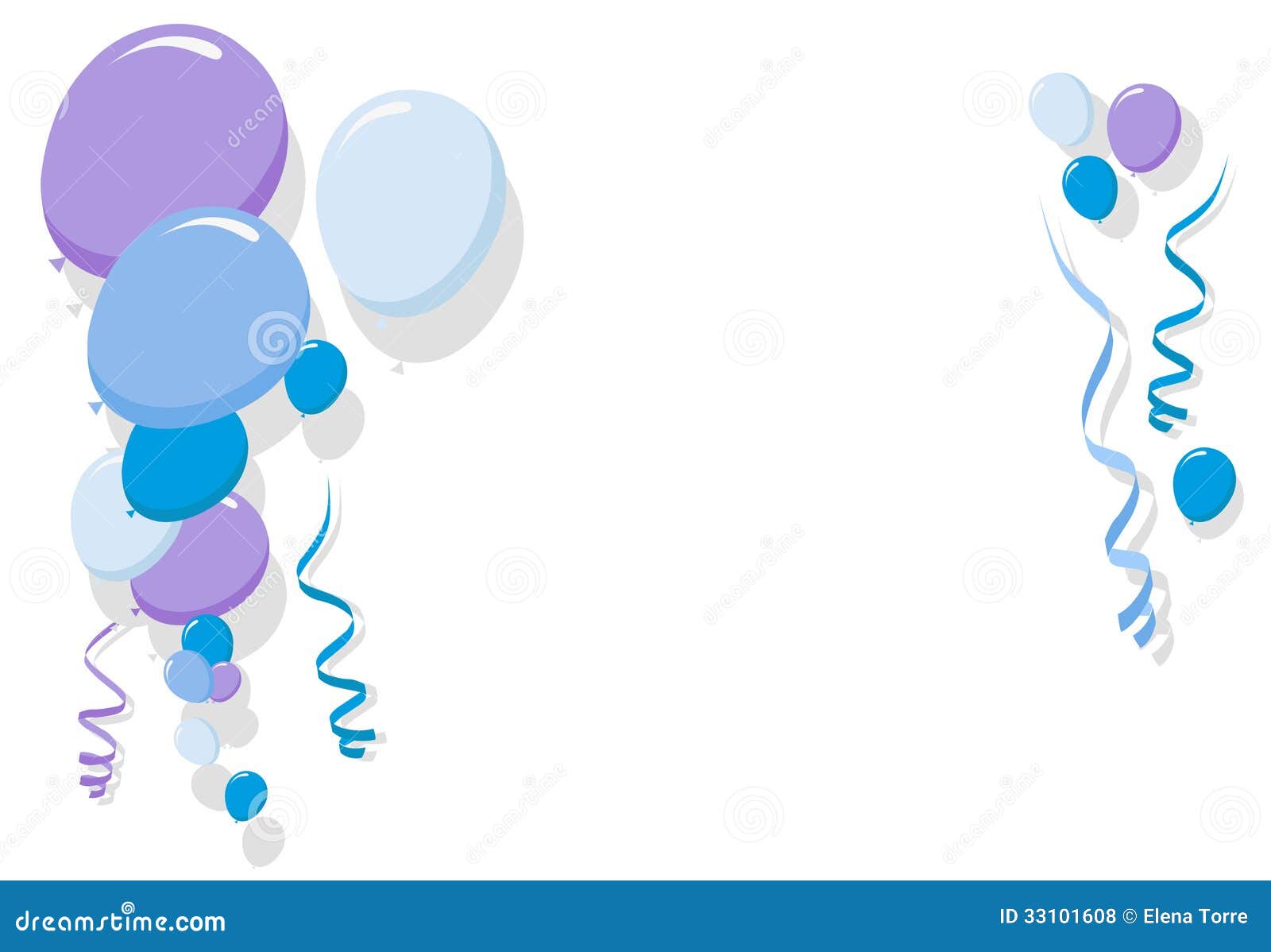 Blue Balloons Border For Boy Vector Stock Vector - Image Blue Balloons Border For Boy Vector Stock Vector - Image