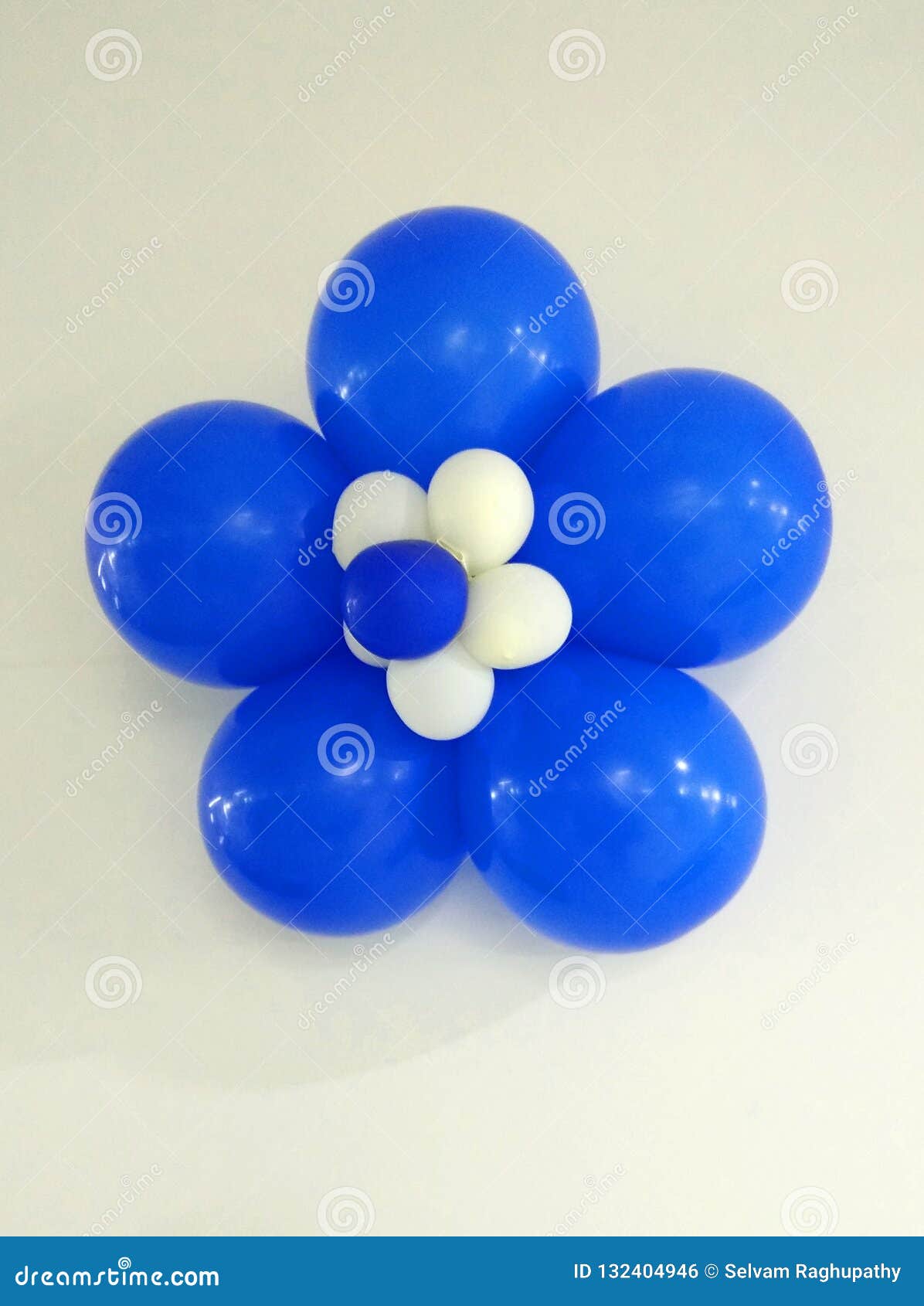 Blue Balloons Decoration in a Office. Stock Photo Image of balloon
