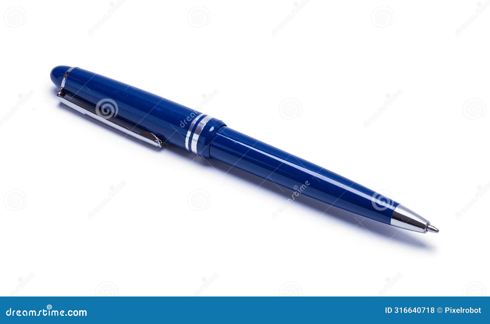 blue ballpoint pen