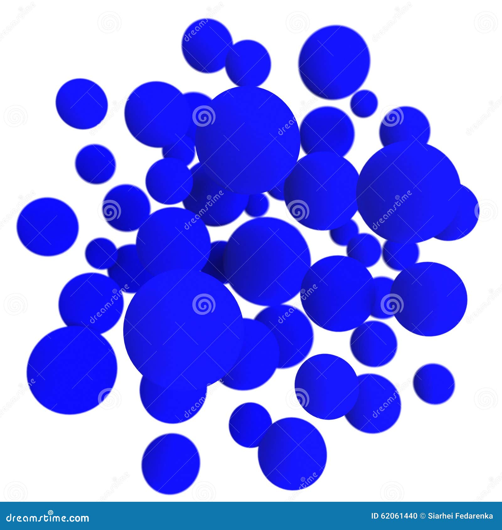 Blue balls stock illustration. Illustration of cyan, depth 62061440