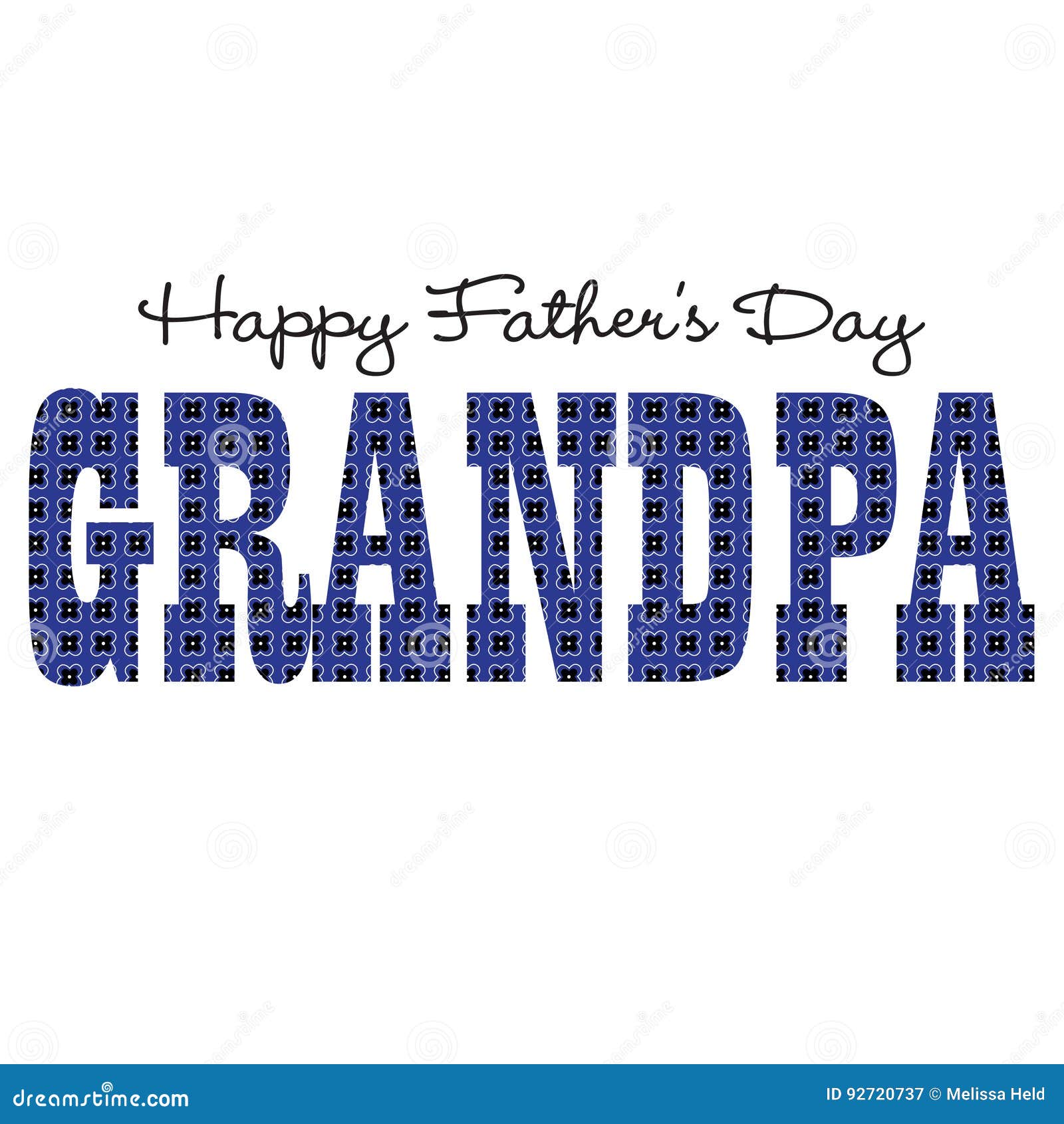 Blue Bandana Grandpa Happy Fathers Day Stock Illustration Illustration Of Lettering Message 92720737