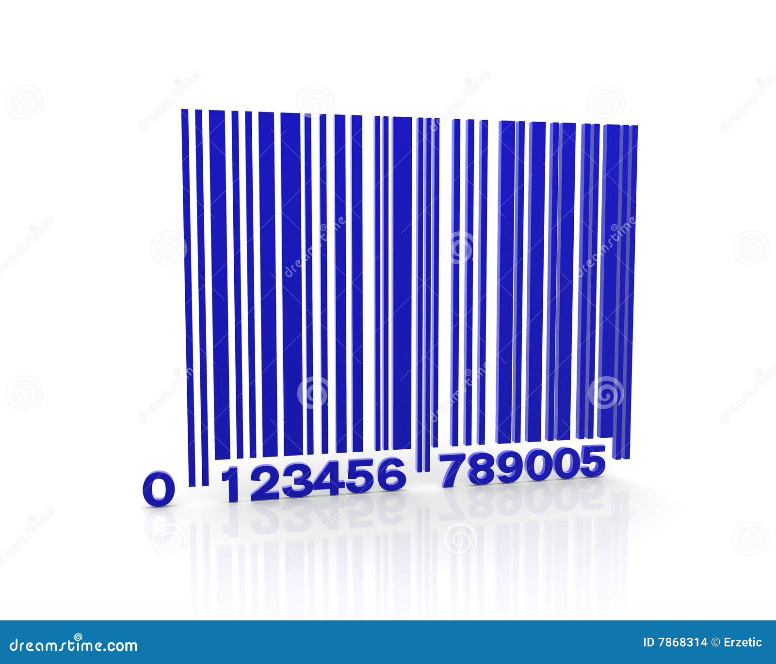 Blue bar code stock illustration. Illustration of white 7868314