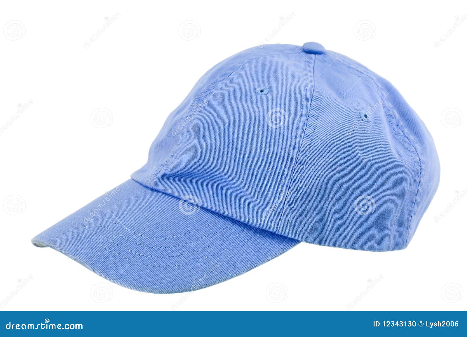 Blue baseball cap stock photo. Image of background, blue 12343130