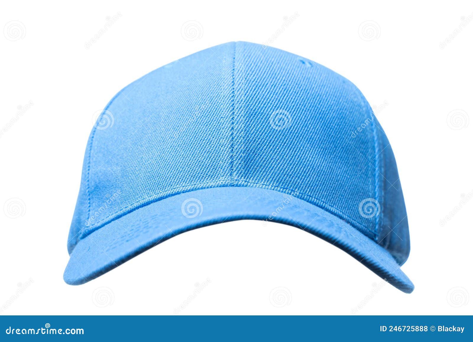 Blue Baseball Cap Isolated on White Background for Design Stock Photo