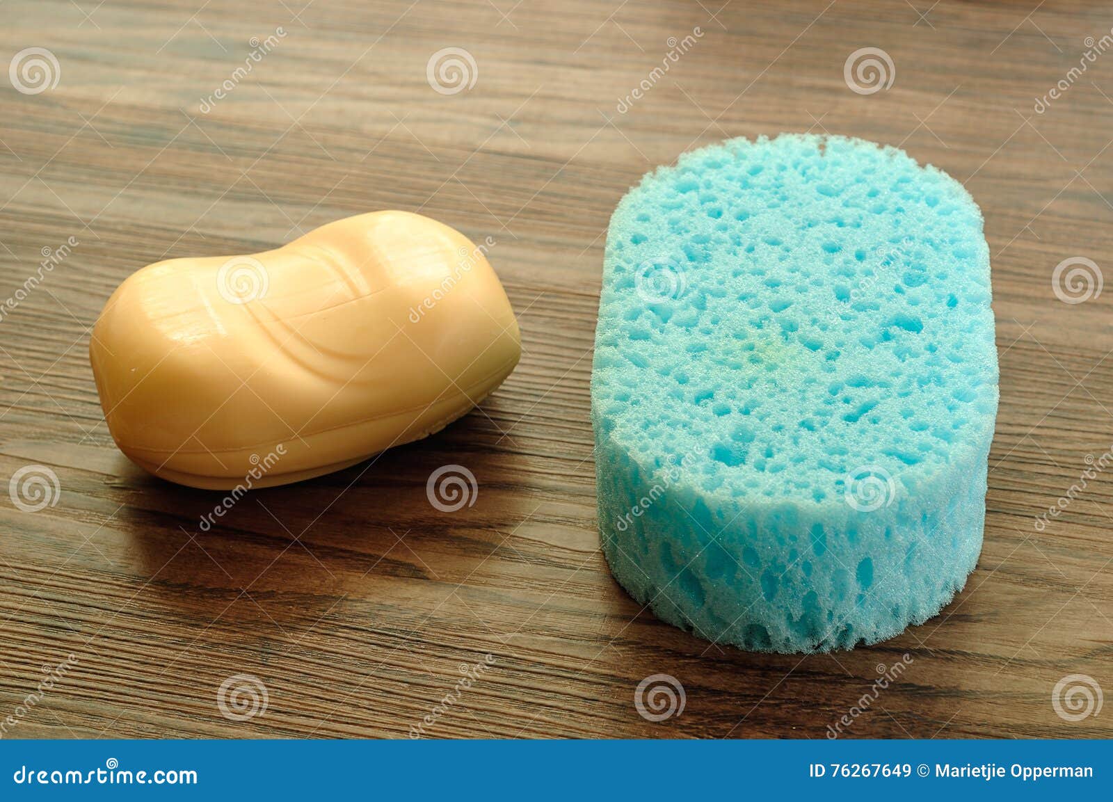 A Blue Bath Sponge and a Bar of Soap Stock Image Image of blue