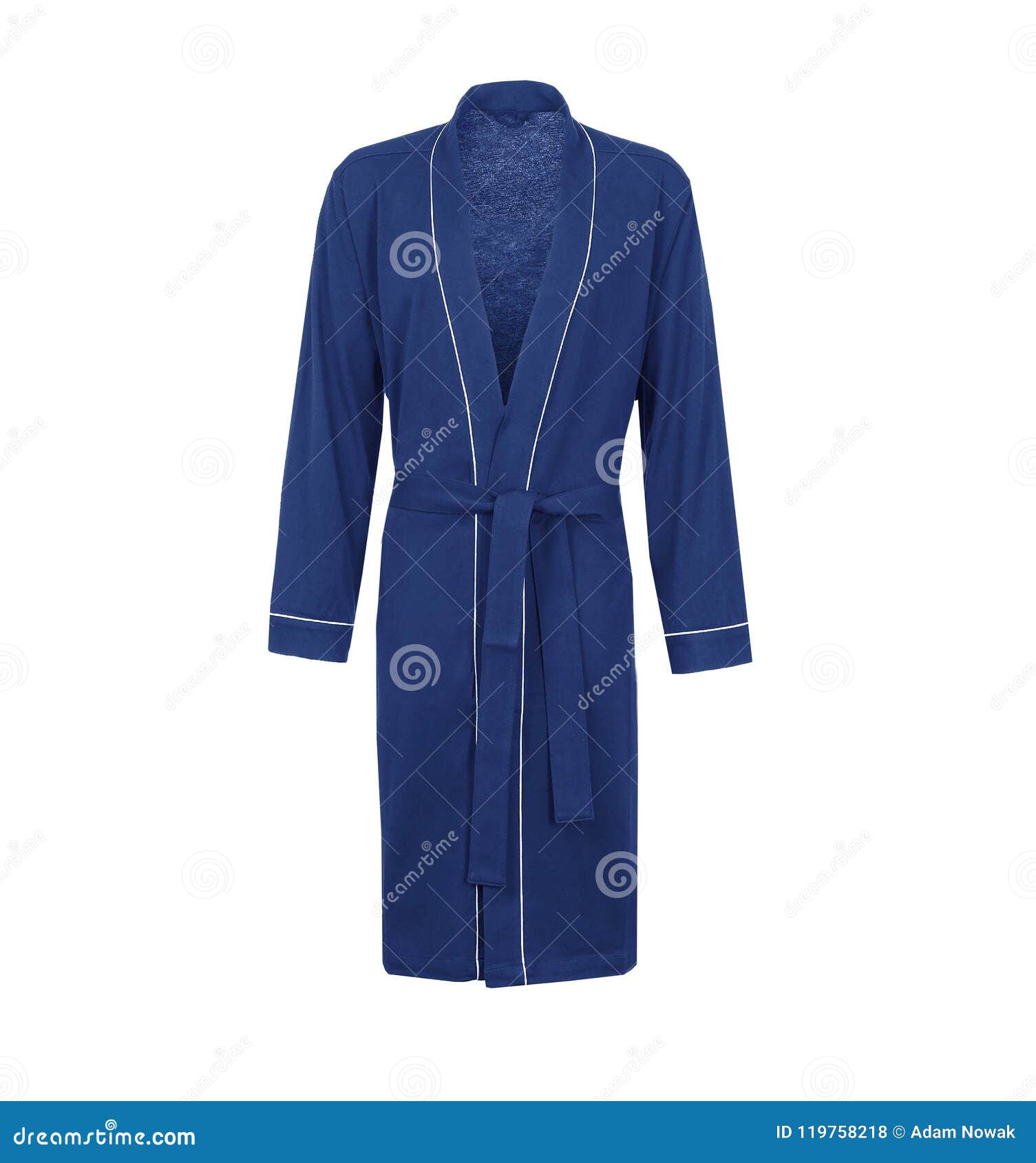 Blue bathrobe, isolated. stock photo. Image of enjoyment 119758218