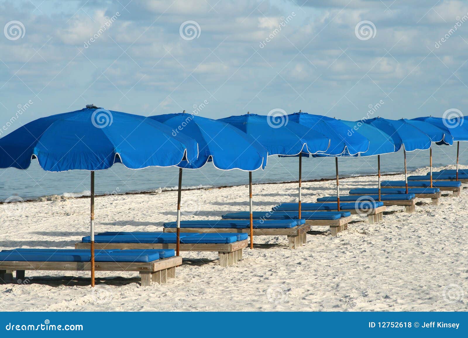 Blue beach chairs stock photo. Image of seascape, chairs - 12752618
