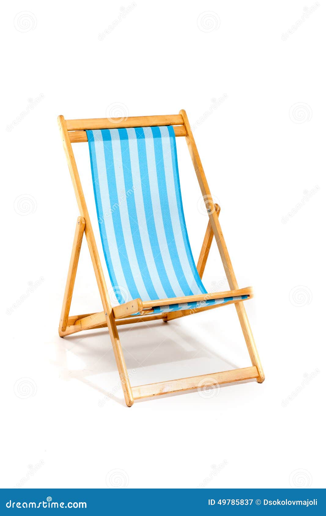 blue beach sunbed  on white