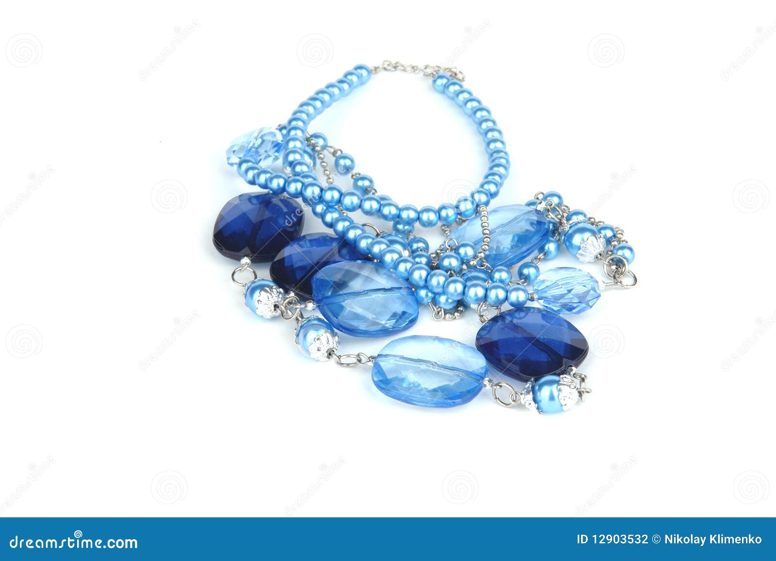 Blue Beads glass stock photo. Image of ornament, decorative 12903532