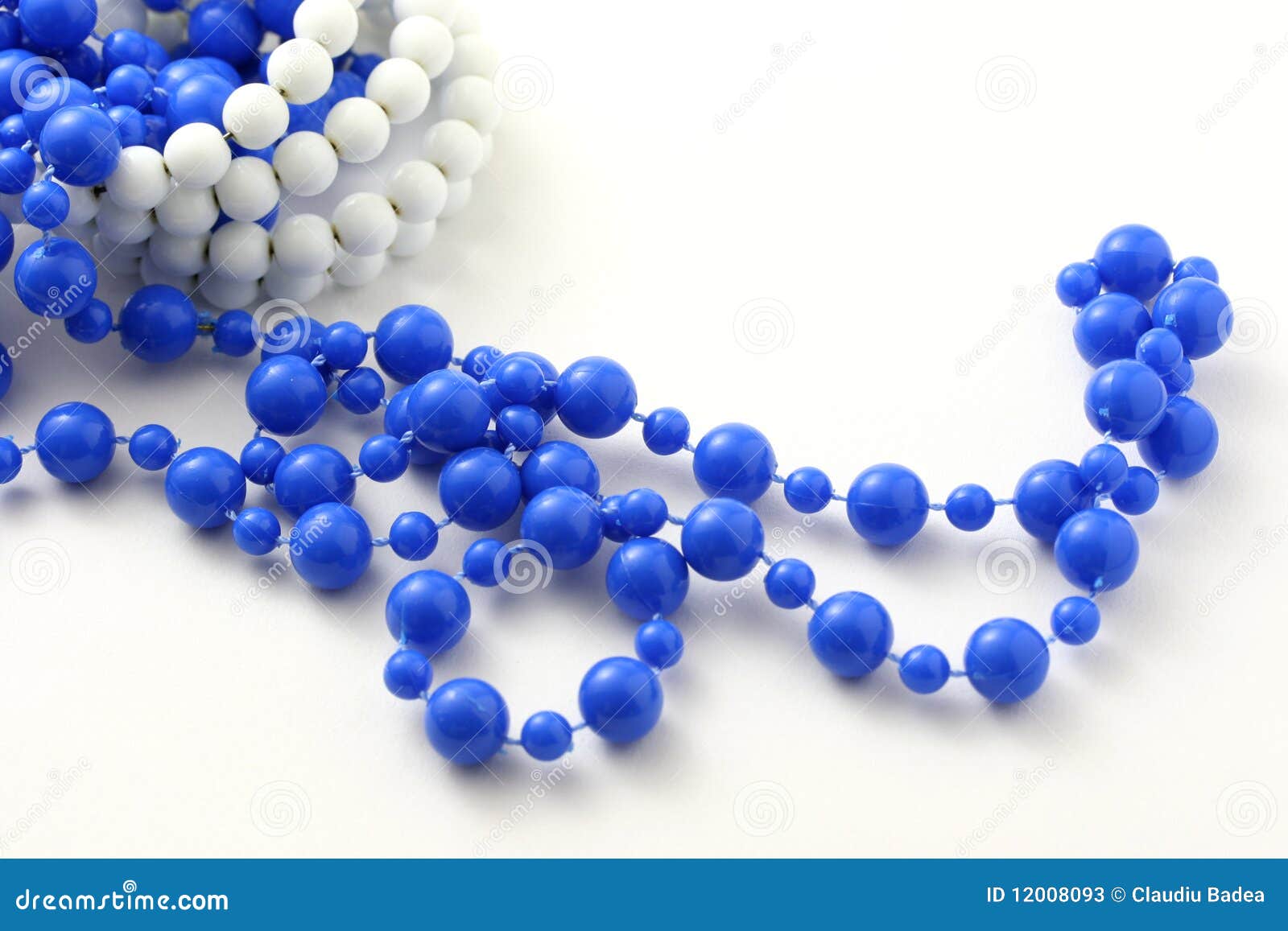 Blue beads isolated stock image. Image of shiny, decoration 12008093