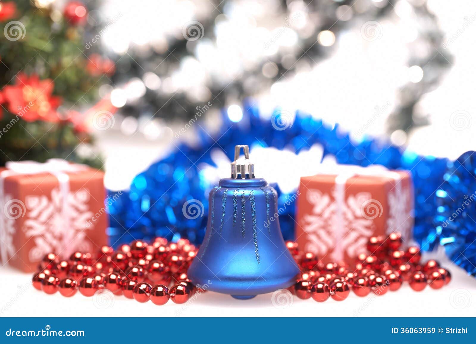 Blue bell for Christmas stock image. Image of toys, christmas 36063959